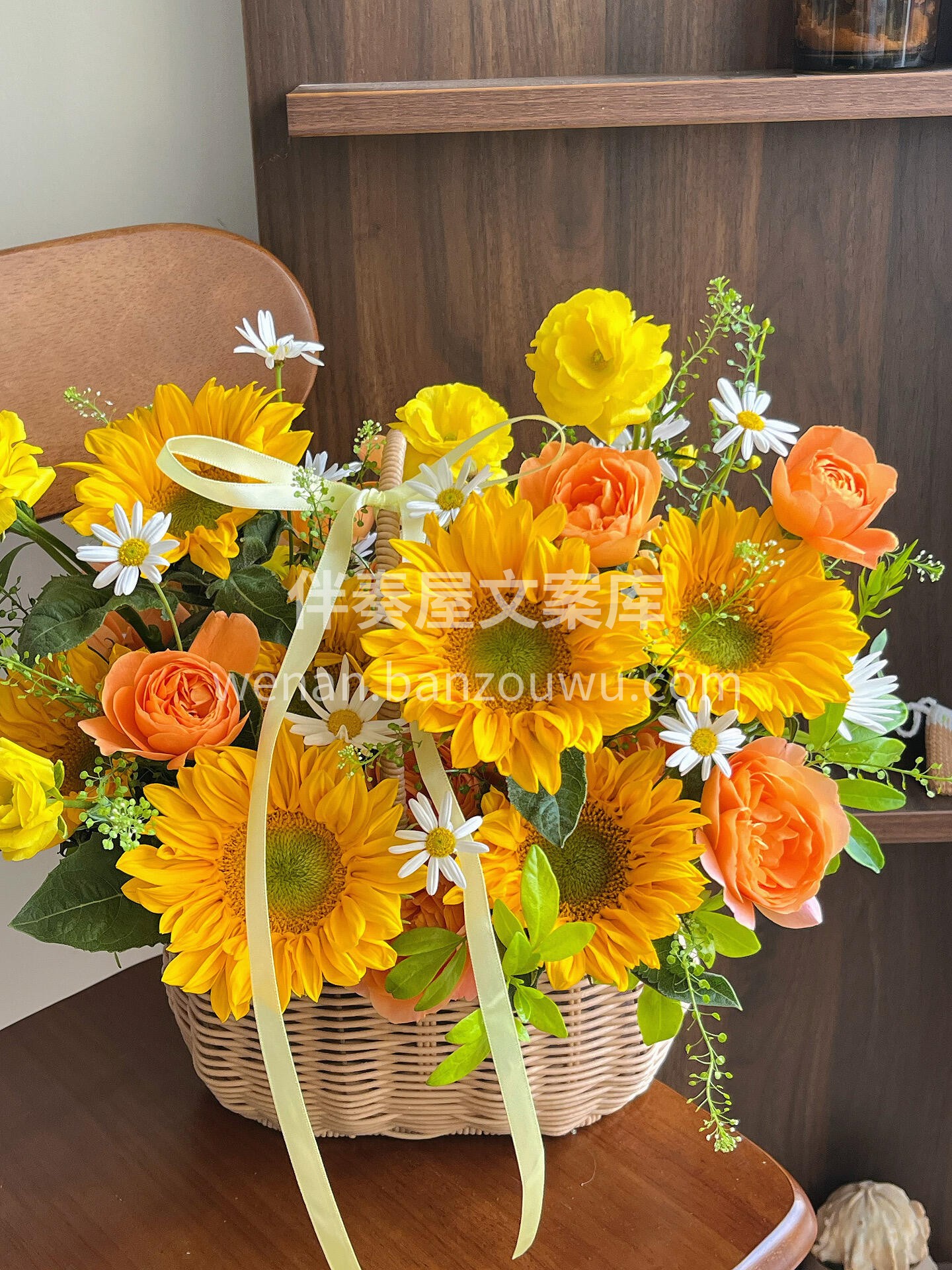 今日份快乐是向日葵给的🌻 🌞金灿灿手提花篮 送自己是日常小欢 配图1