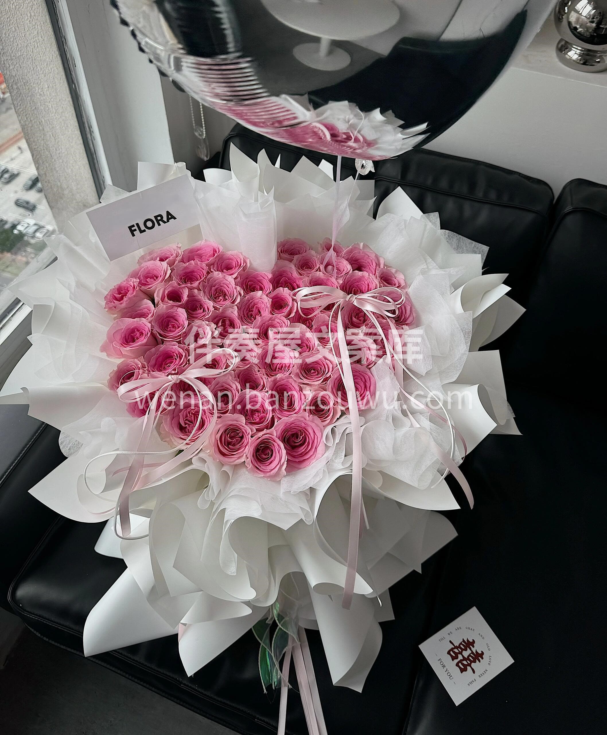 52支洛神花束🎀把温柔与仙气焊在身上🌸 层层叠叠的粉调花瓣💕 配图1
