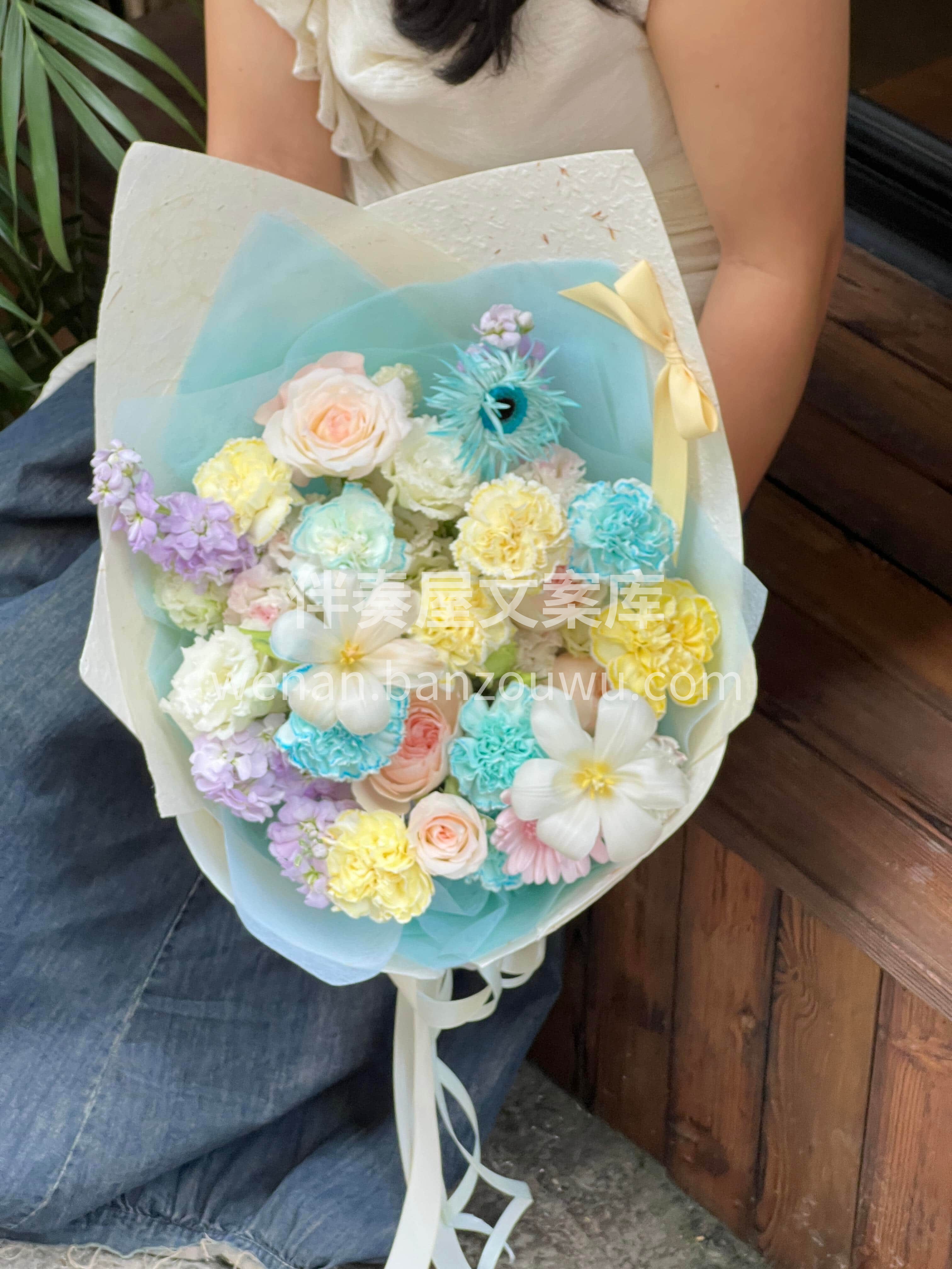 疲惫的生活🌷总要有一些温柔的颜色💛 蓝色🦋能给你疲惫的生活带 配图2