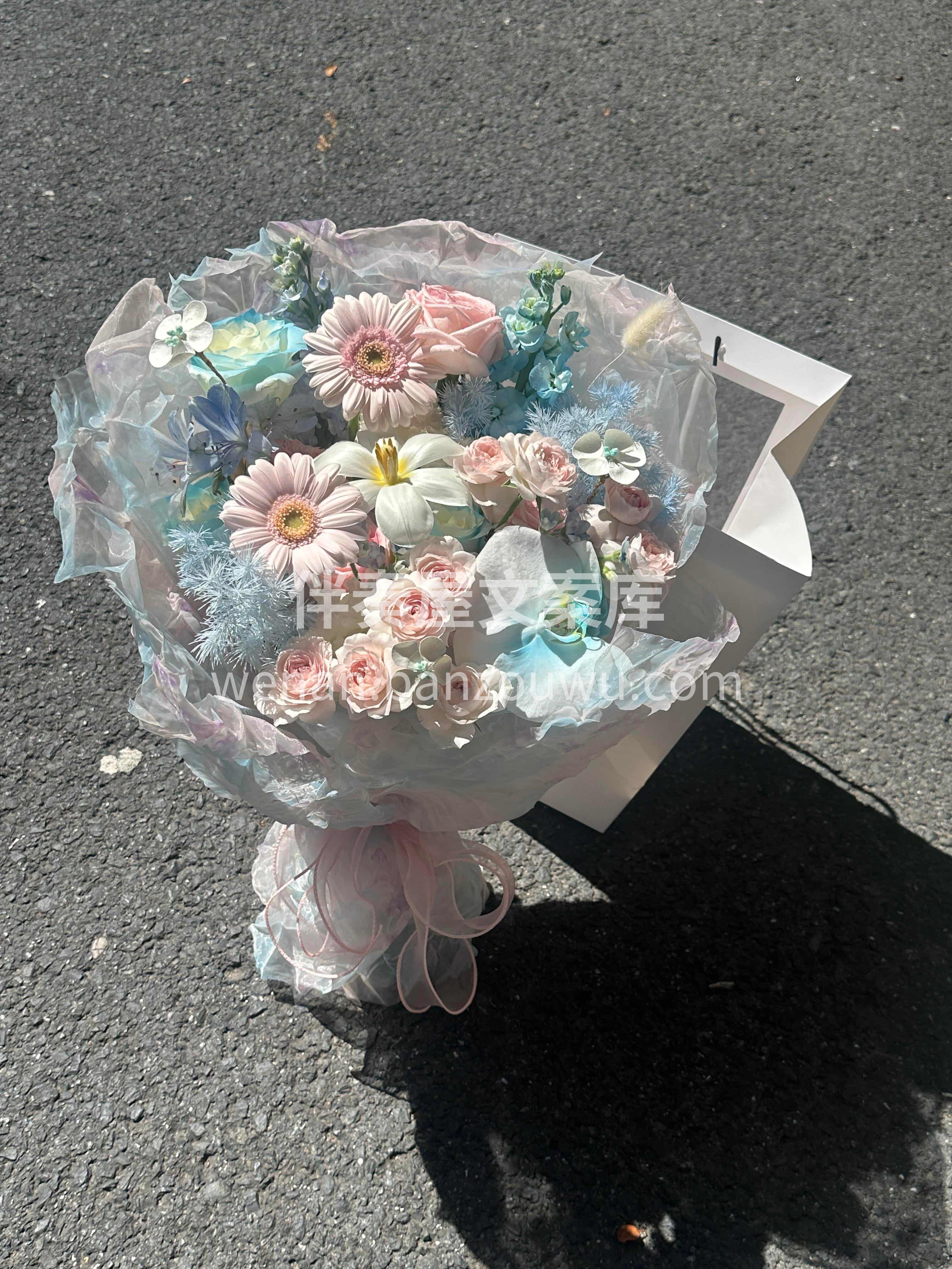 蓝与粉的相遇🦋是梦境与现实的拥抱🌸 欧根纱的轻透🎀为这份浪漫 配图2