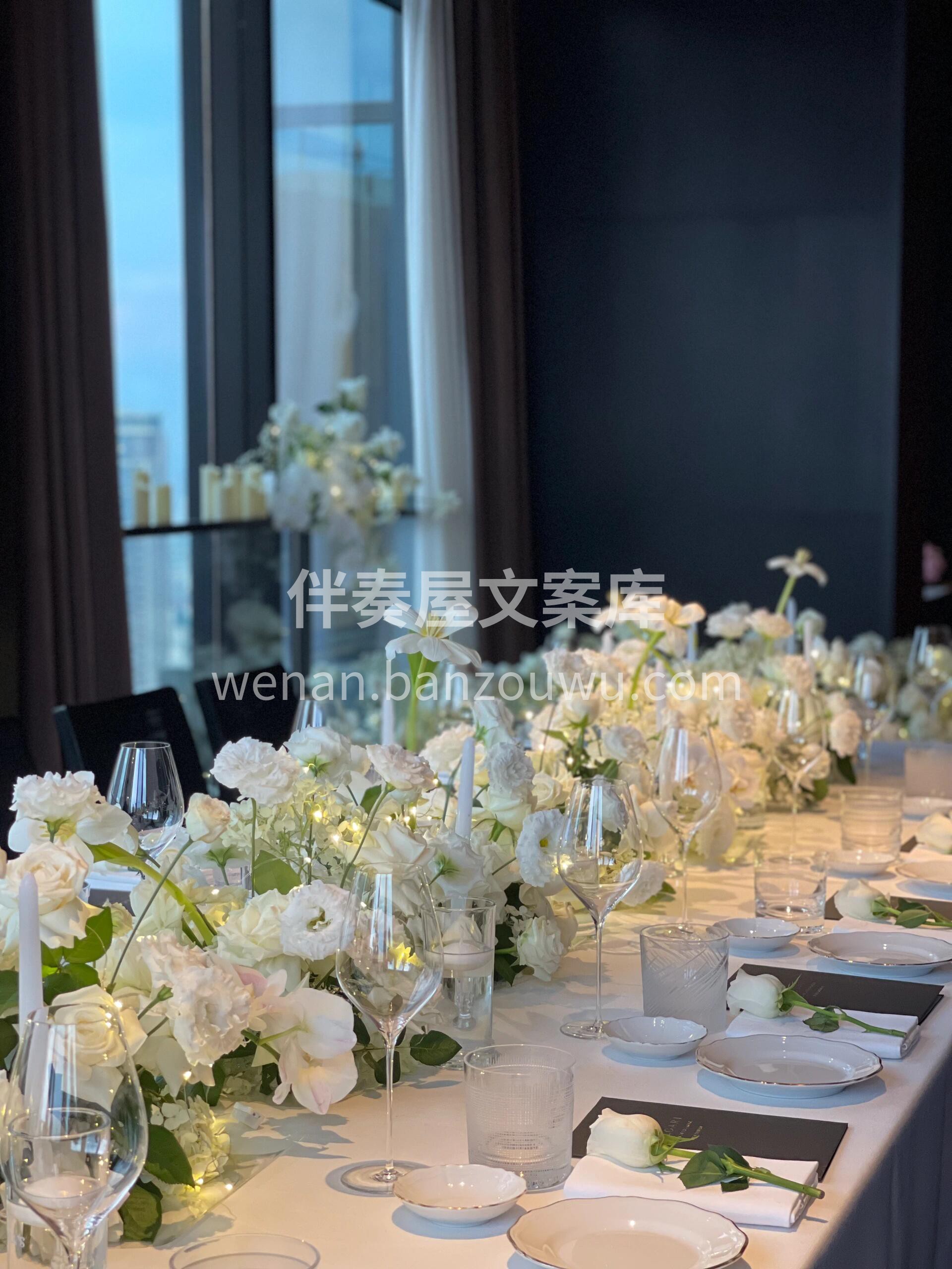 白绿色系晚宴桌花布置🌿✨ 让沉稳与生机在桌面悄然生长🌿 宛如 配图4