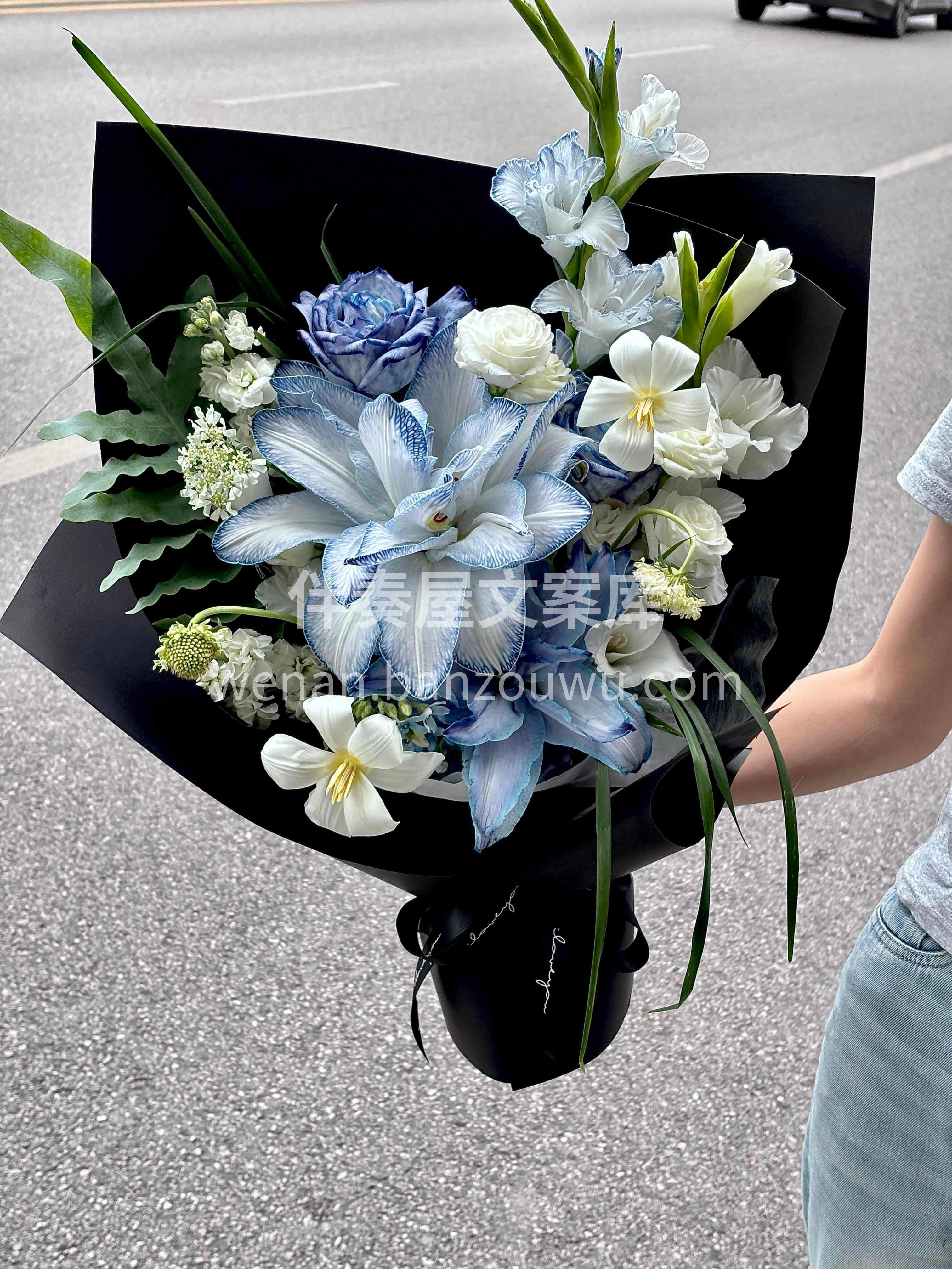 普通花材也可以很高级💙 独特吸色工艺晕染出层层深邃🦋 高级质 配图2