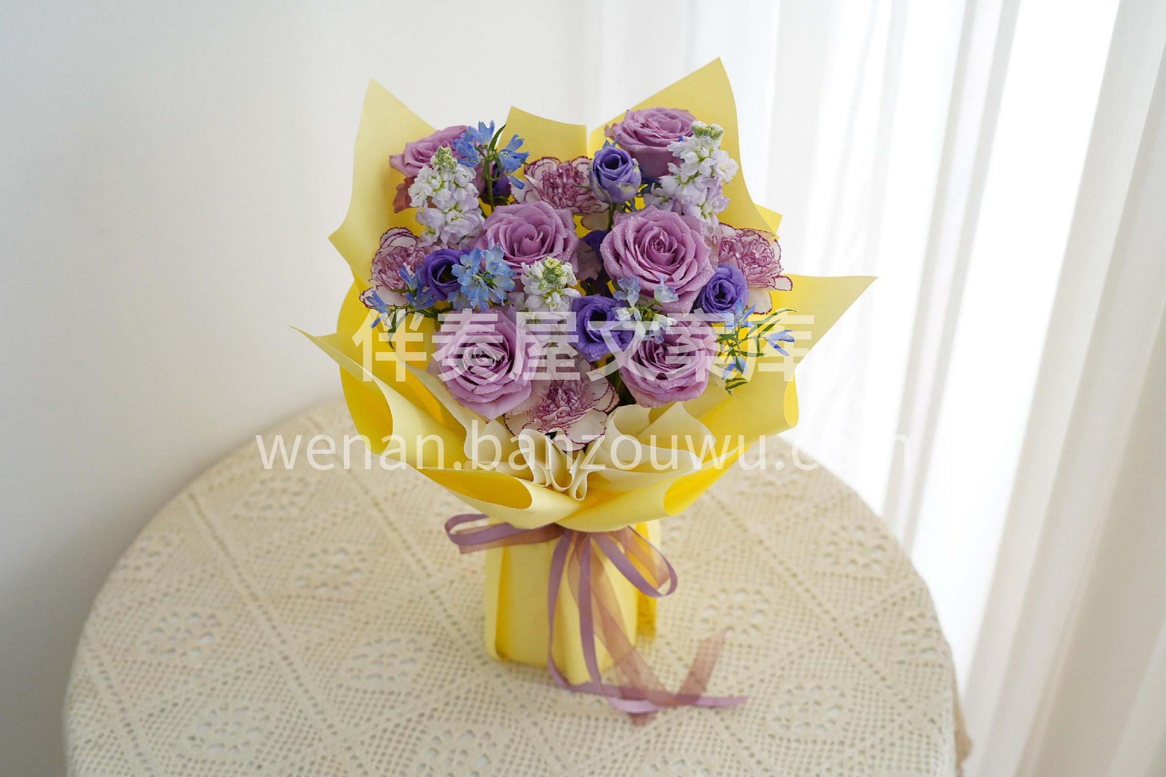 救命 ✨是谁还没见过这束漂亮的花🌸 黄与紫大胆碰撞 💛💜 明 配图1