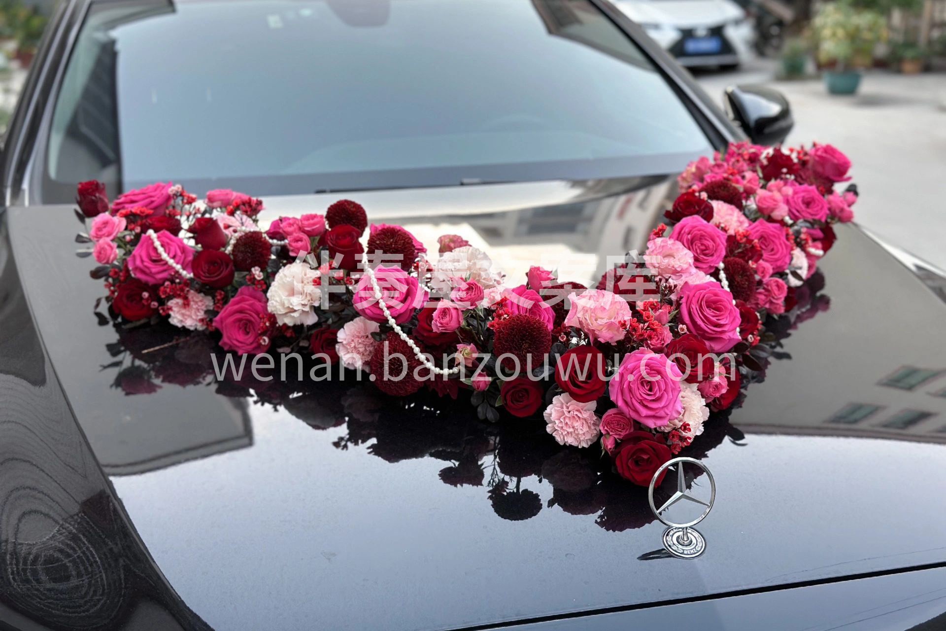 桃红色复古婚车 加了复古红的弗洛伊德婚车 配图2