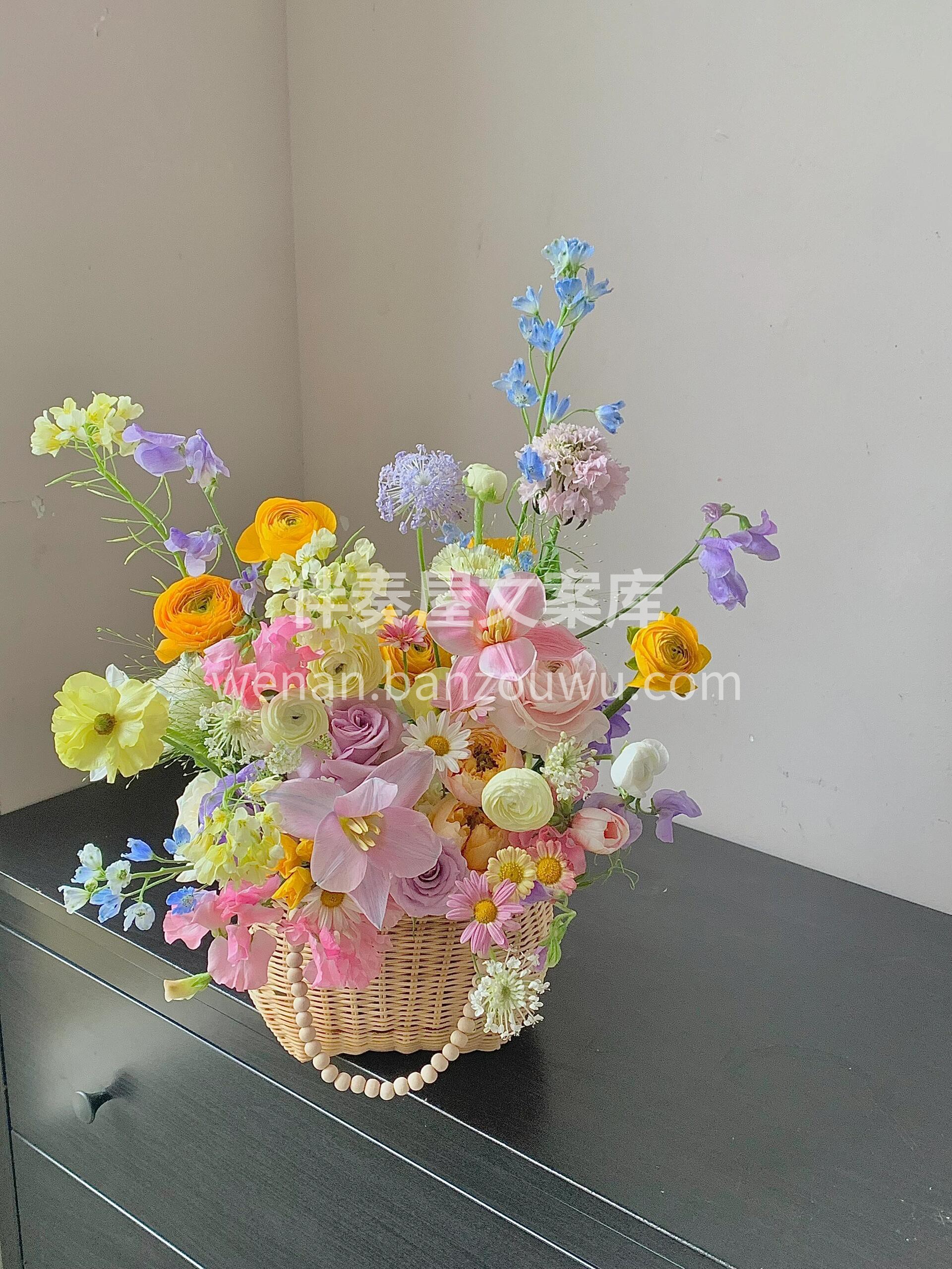 彩色氛围感手提篮 🌼☁🍇🌿🌺🍑 像是春日 配图2