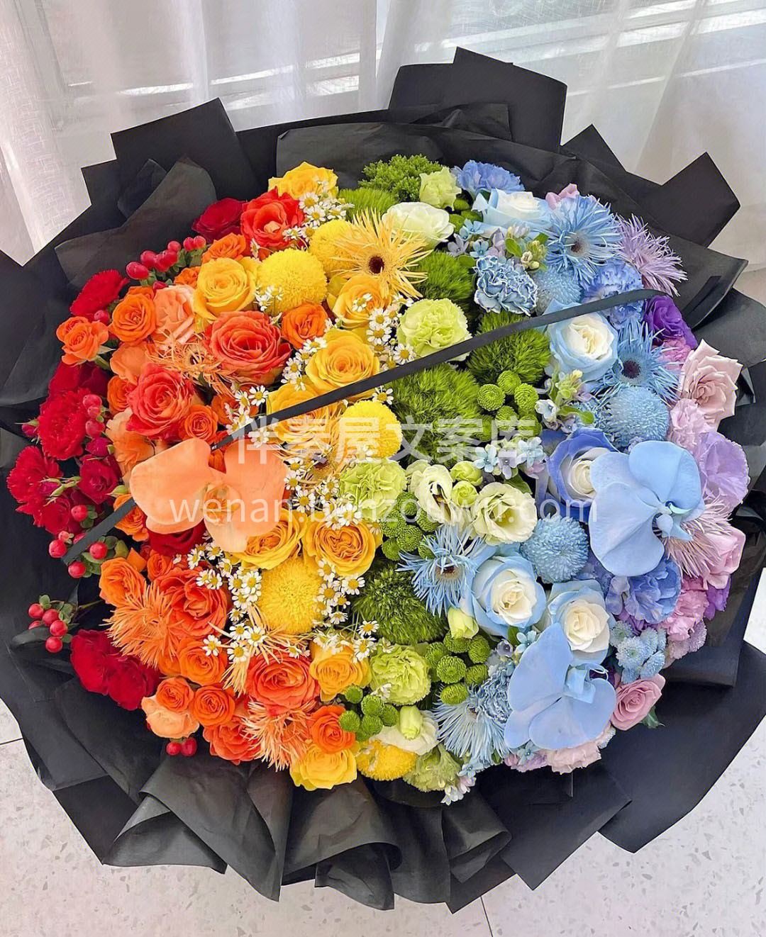 七彩云霞渐变花束 听说遇到彩虹🌈会有好运 配图2