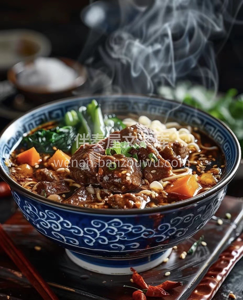 豪华版牛肉面，牛肉软烂入味，肉香加劲道的 配图3