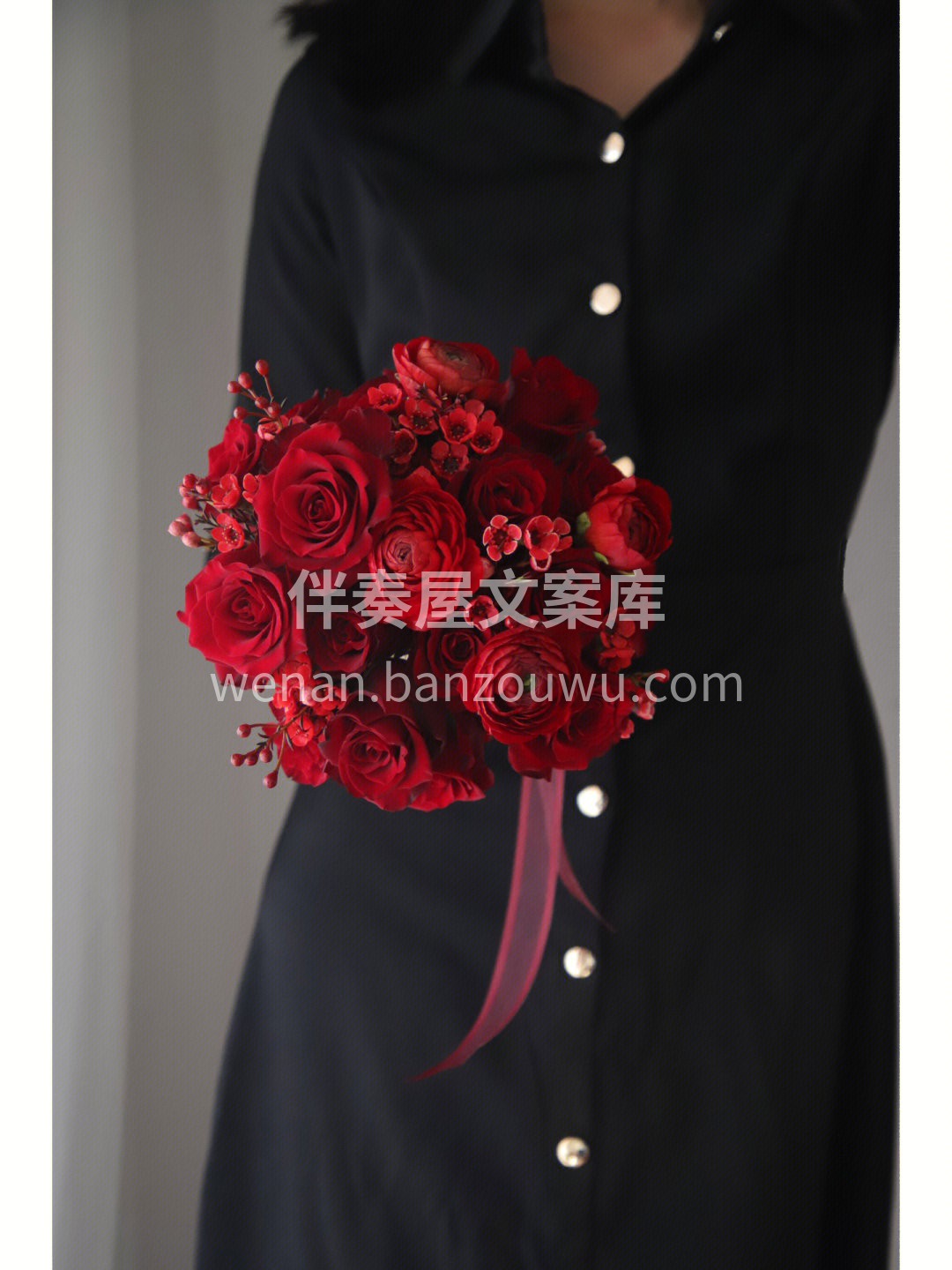 客订新娘手捧花 红色系手捧花🌹，经典又应 配图3