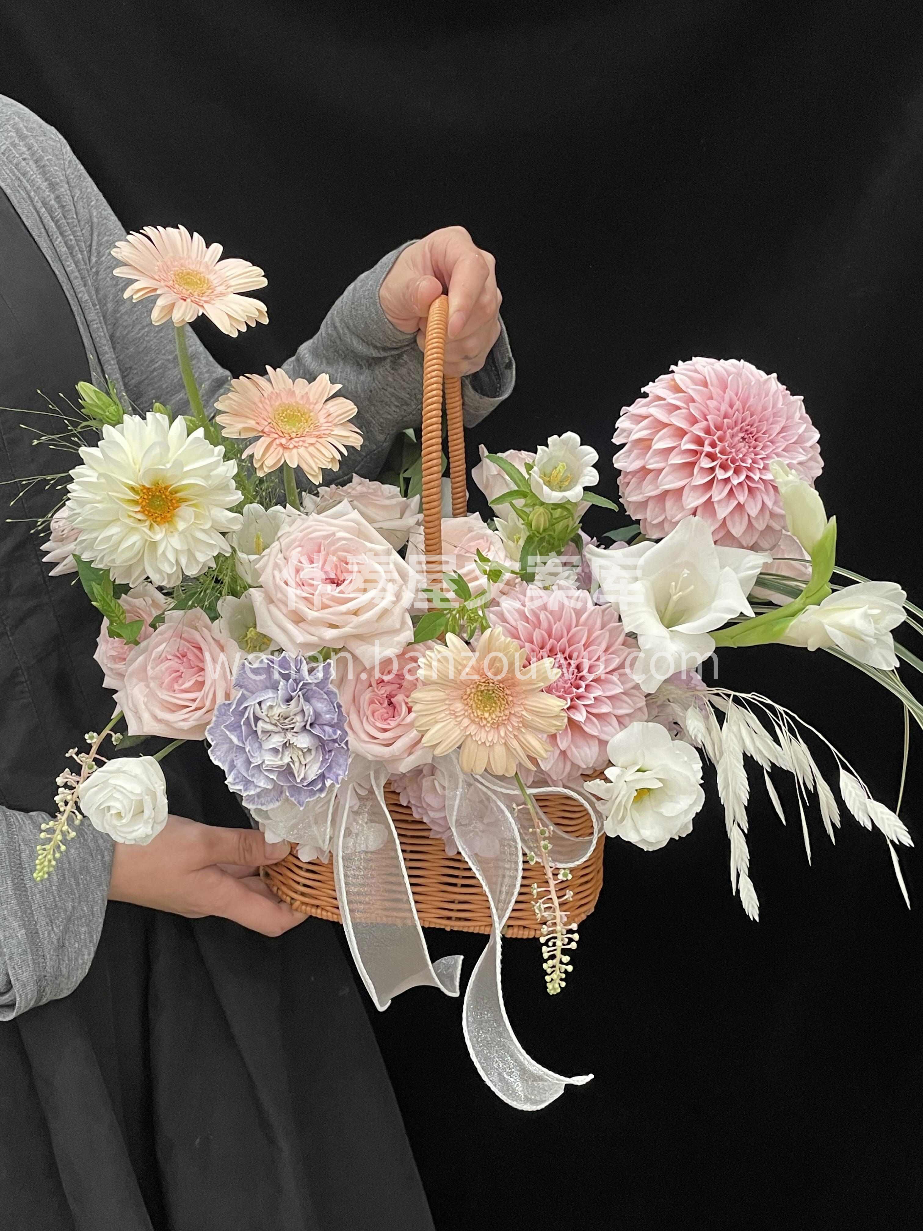 奶油桃子手提花篮🌸 🍑“桃”你欢心💗 尔 配图2