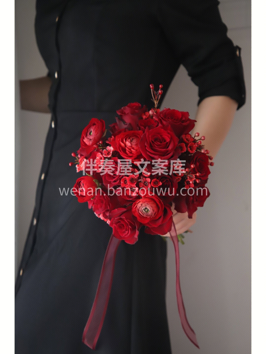 客订新娘手捧花 红色系手捧花🌹，经典又应 配图1