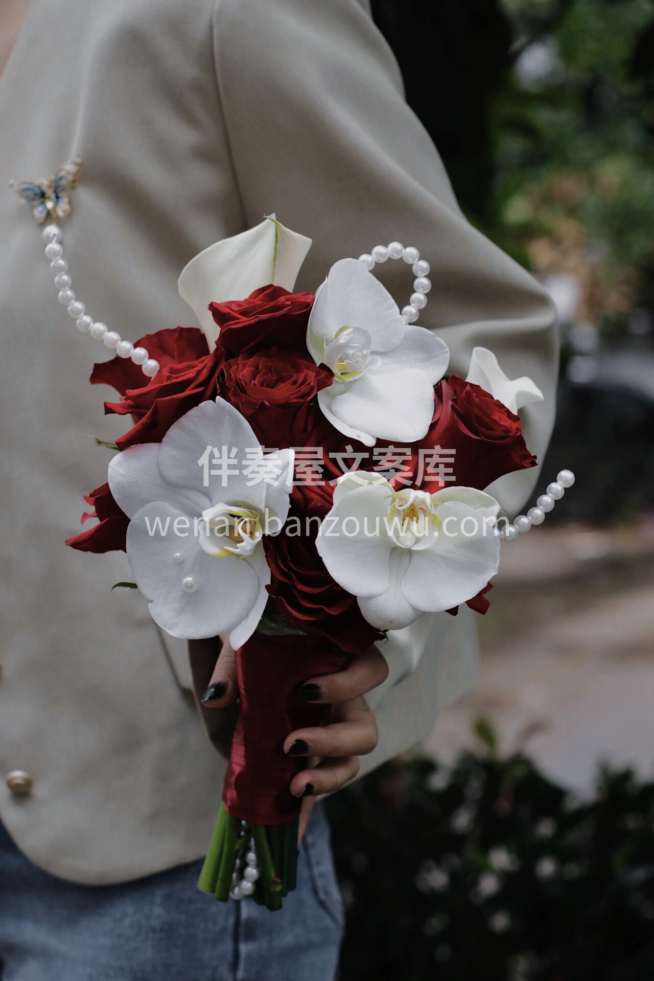 客订新娘手捧花 就是简简单单的红玫瑰🌹加 配图2