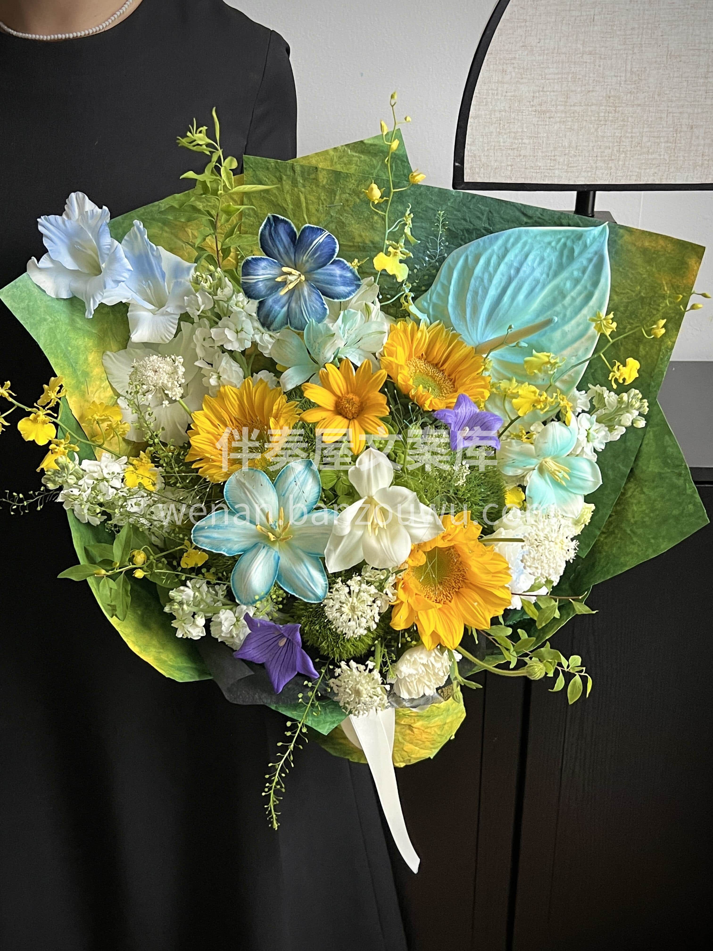 油画色彩花束🌻 明媚阳光下 潺潺溪流旁繁华盛开💛 多重色彩交 配图3