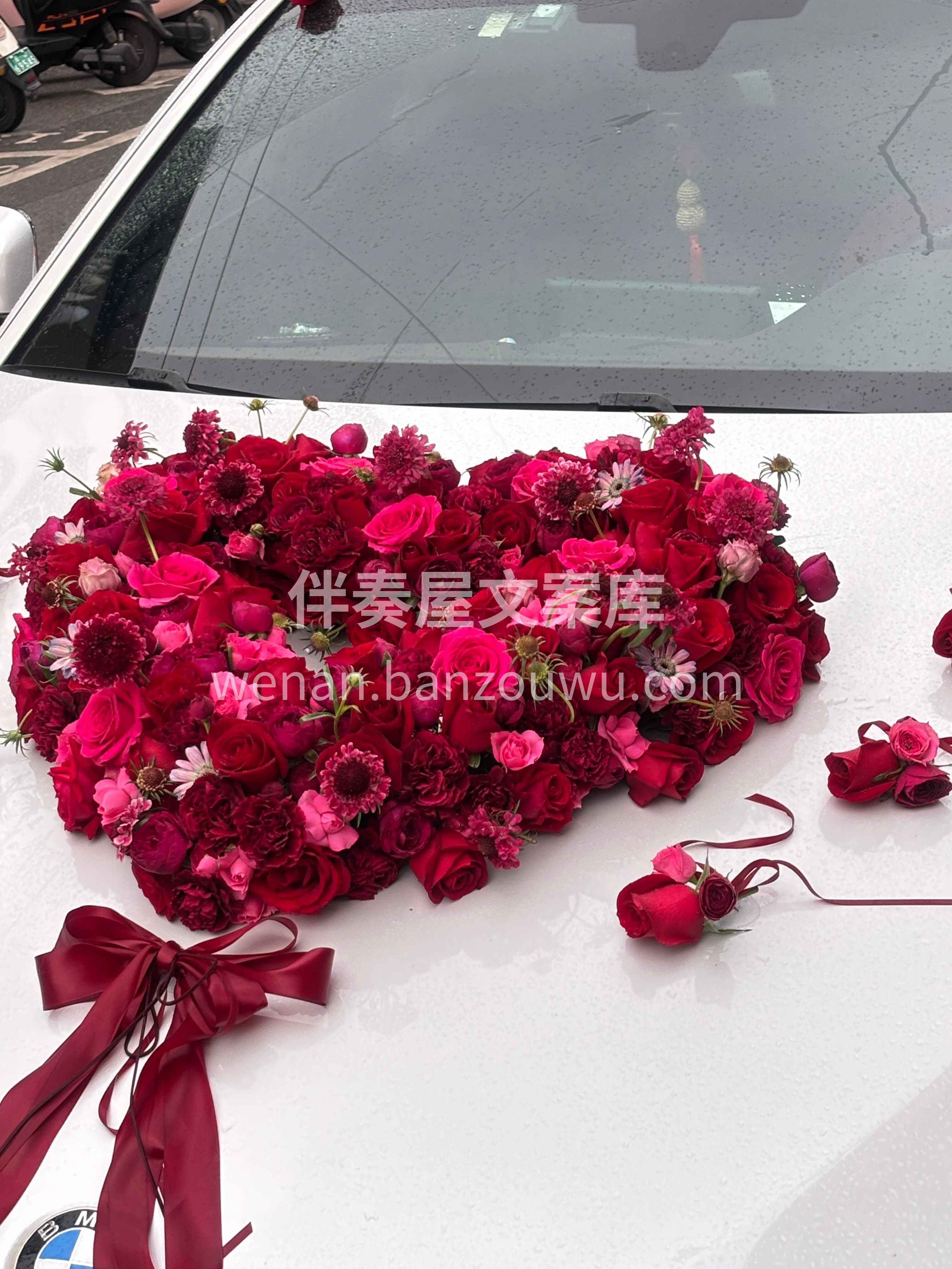 爱心婚车❤️喜气满程 [庆祝]佳偶天成🥰百年好合🌸 配图1