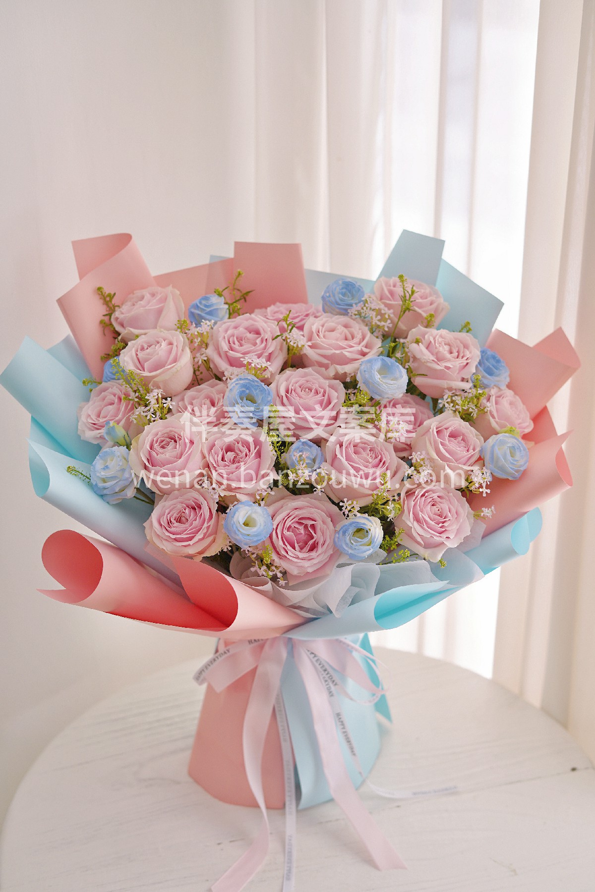 粉雪山混搭花束💐 花在 🌸温柔在 以花为信 寄给春天 一束花 配图2