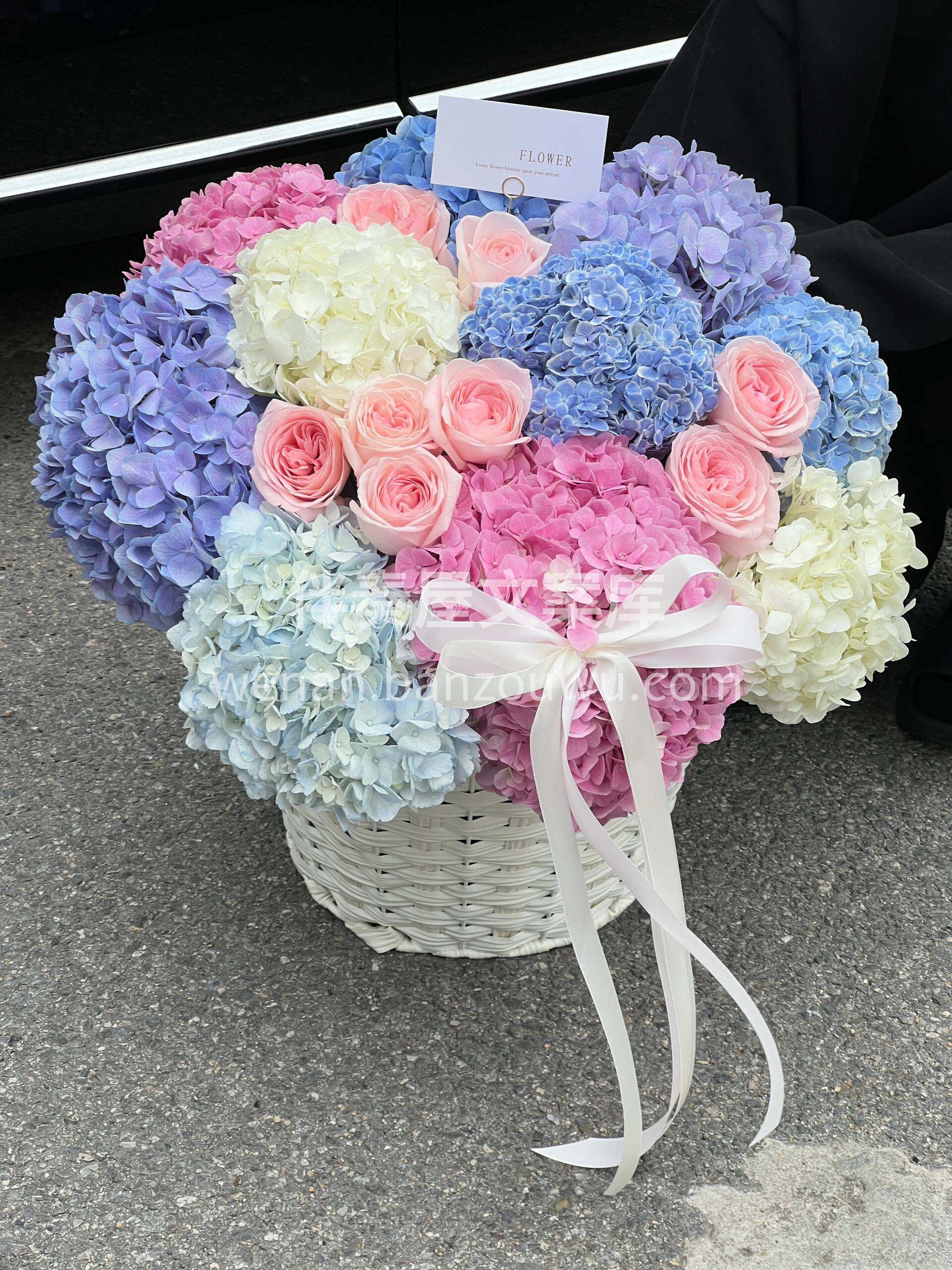 盛满绣球的浪漫🌷是独一份的盛大爱意💙 一篮圆满🌸承载所有细碎 配图2
