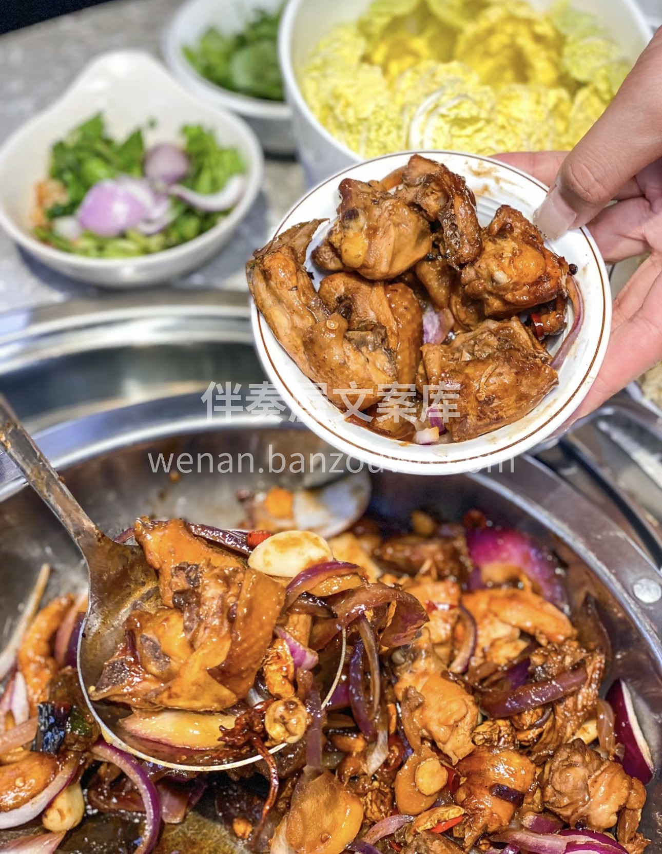干锅鸡，一道让人垂涎欲滴的美食杰作！金黄 配图3