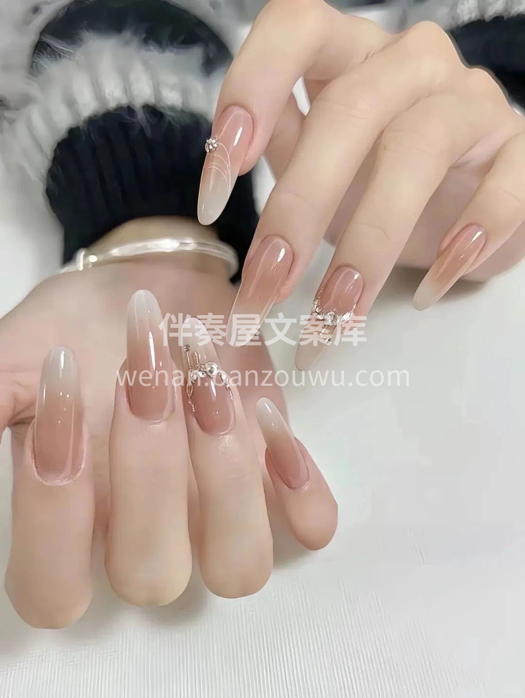 千金氛围感拉满的美甲 美甲不贴钻，快乐少