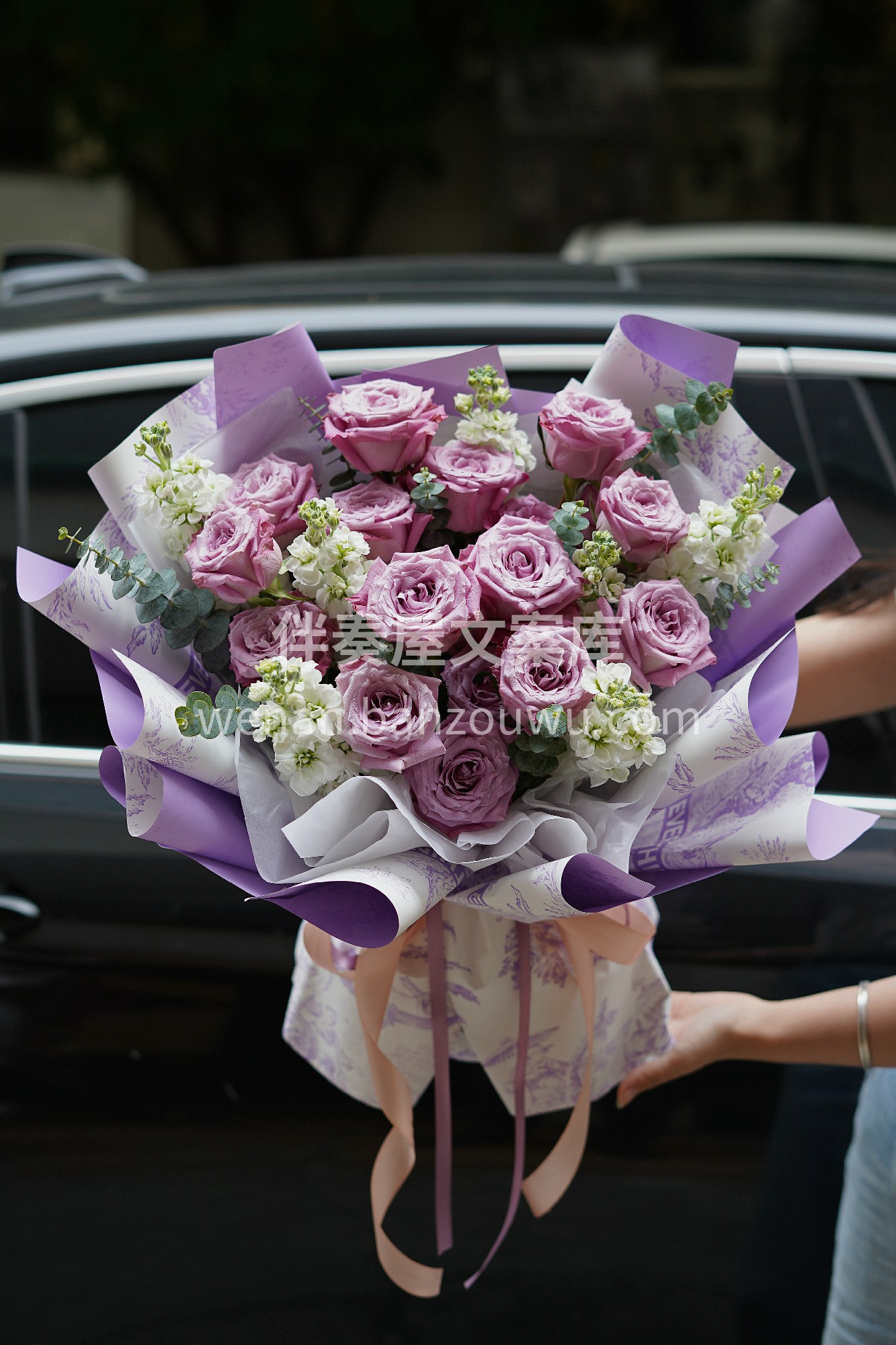 嫣然紫玫瑰🌸 花瓣厚实饱满 🍀花型漂亮 花瓣渐变色 外深内浅 配图3