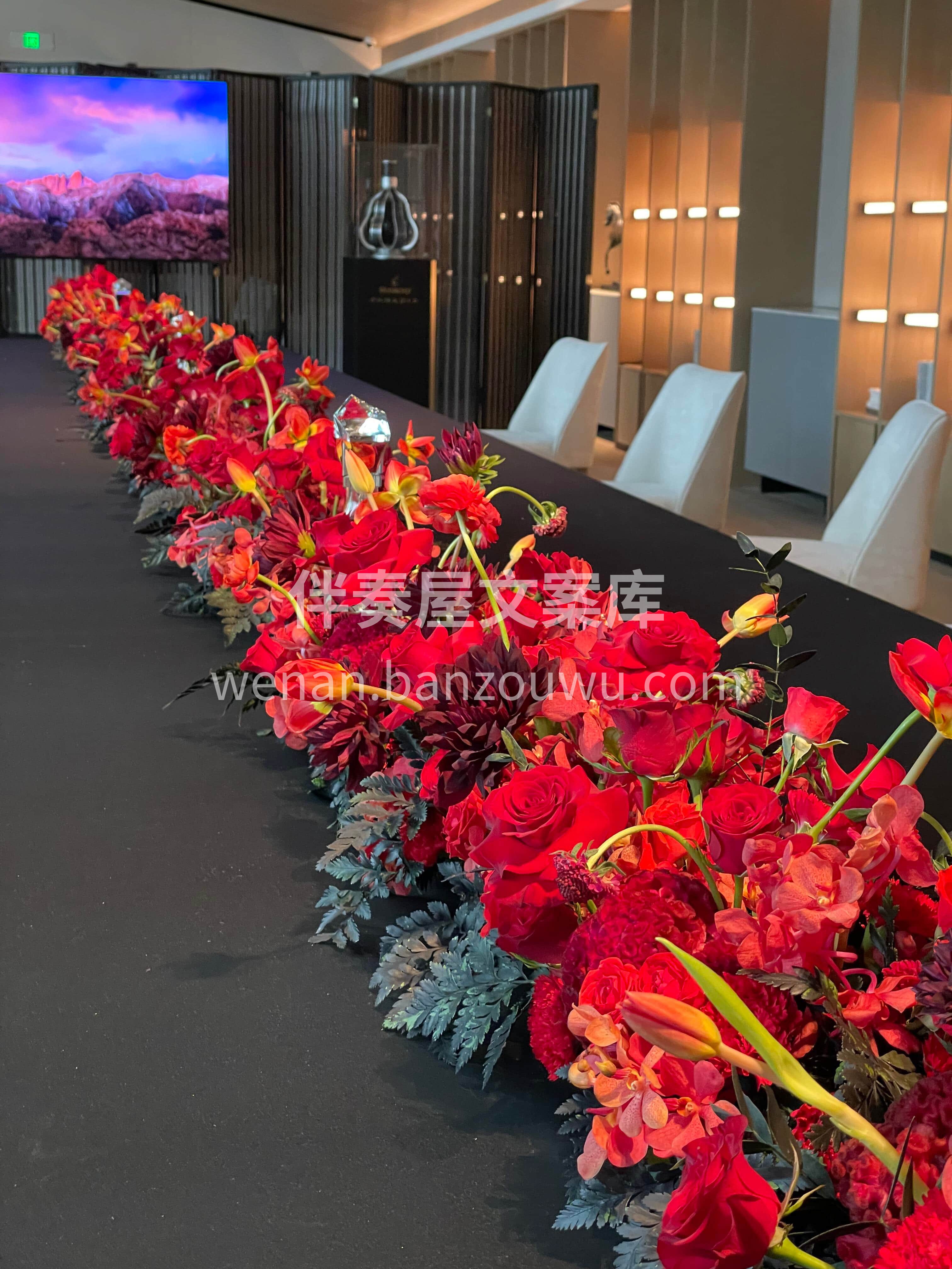 🥤高级大气的红色系商务桌花🌿 沉稳不张扬❤️还能舒缓压力 让 配图3