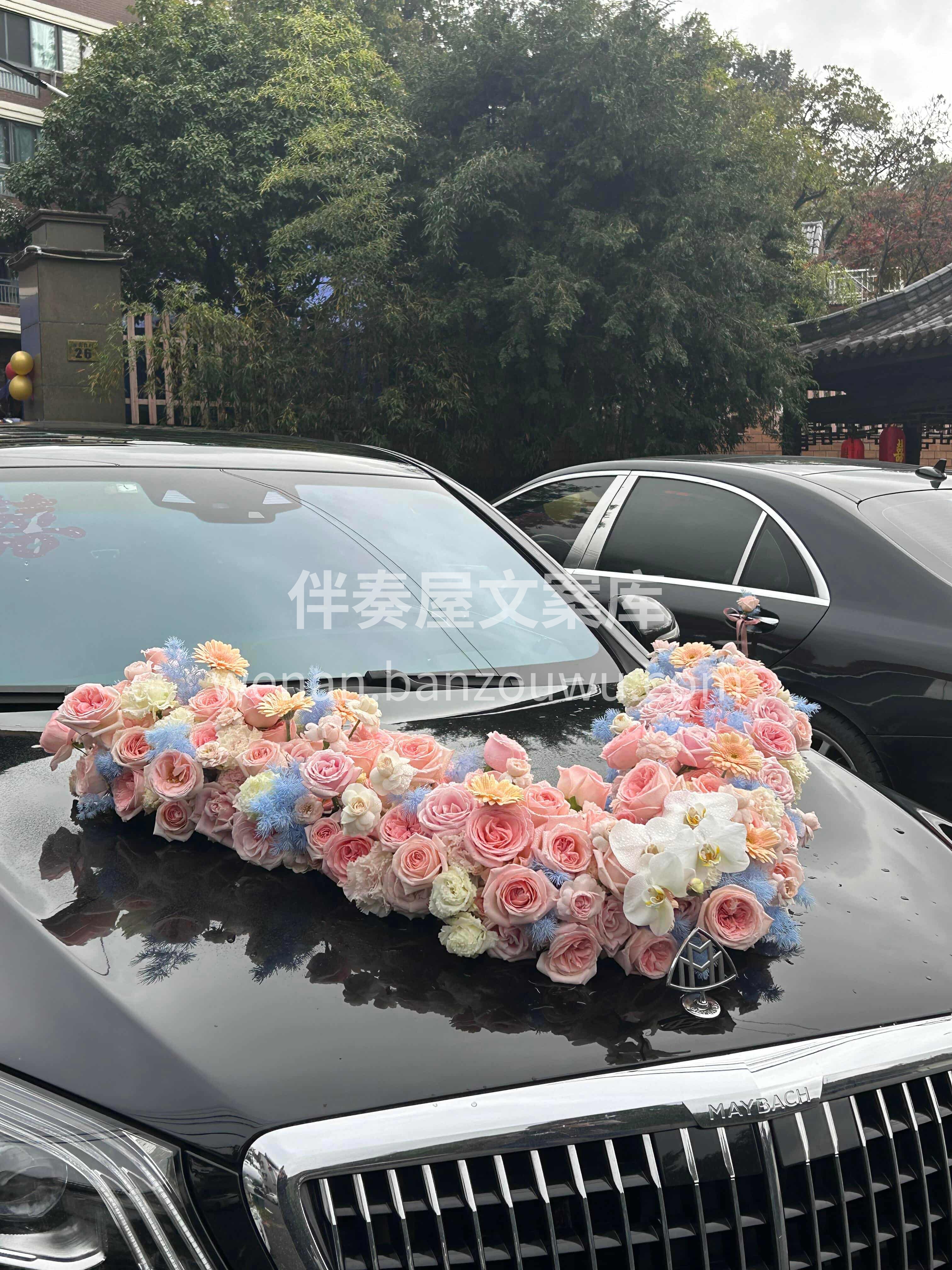💙🌸蓝粉婚车🚗 温柔与浪漫撞个满怀🌷 开启双向奔赴的新旅程🫧 配图1
