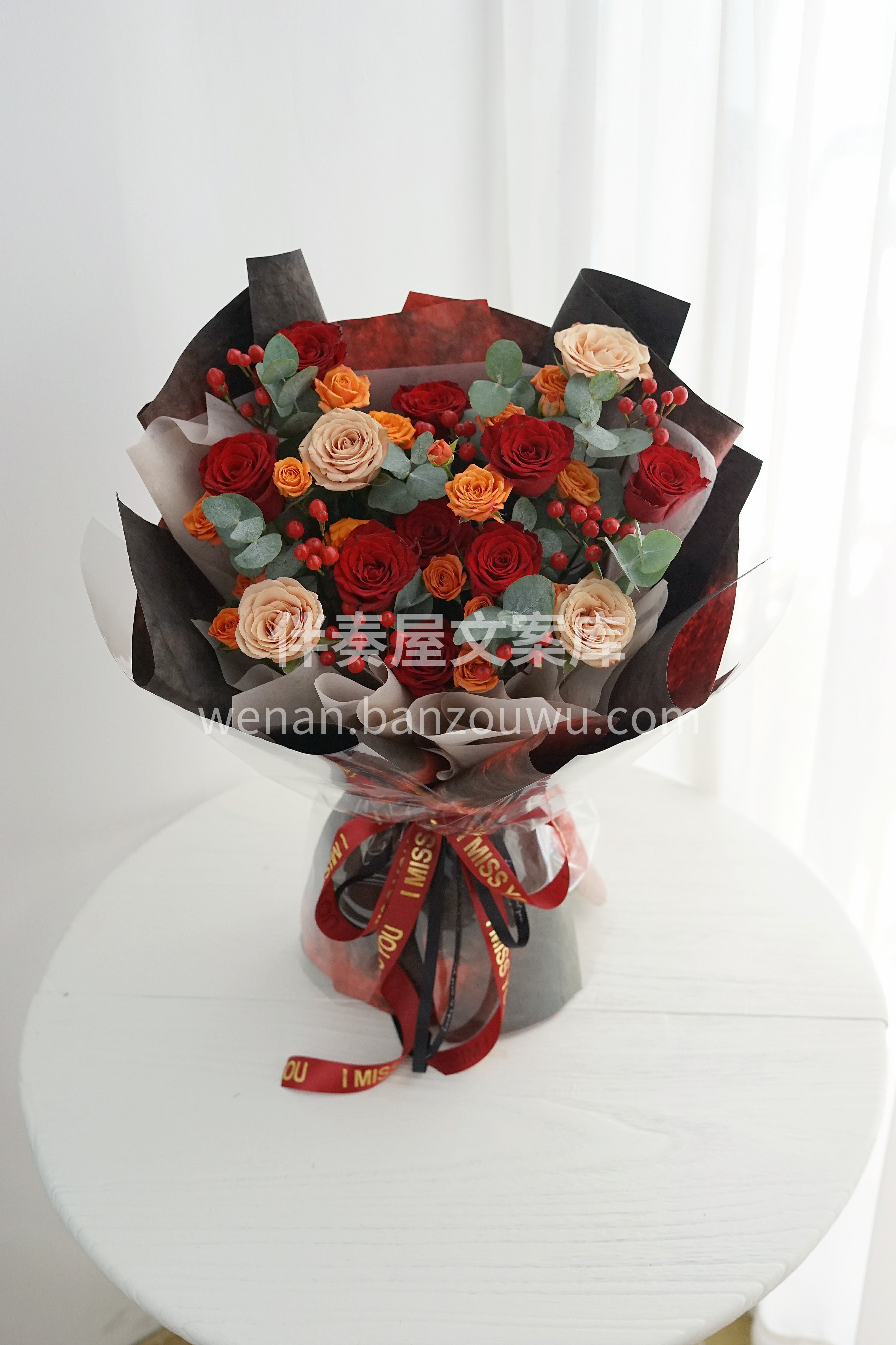 高原红卡布奇诺混搭花束🌸 🤎明艳又大气的 配图3