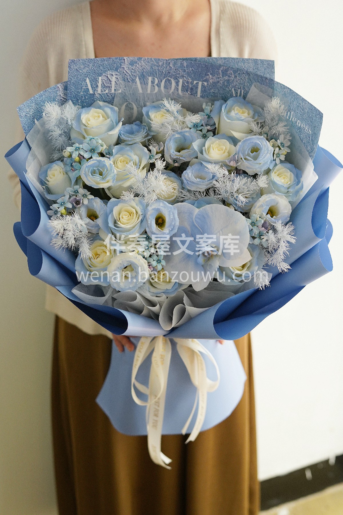 碎冰蓝花束💐 如果喜欢有颜色💙 那就是蓝色 冰蓝色调✨ 一份 配图3