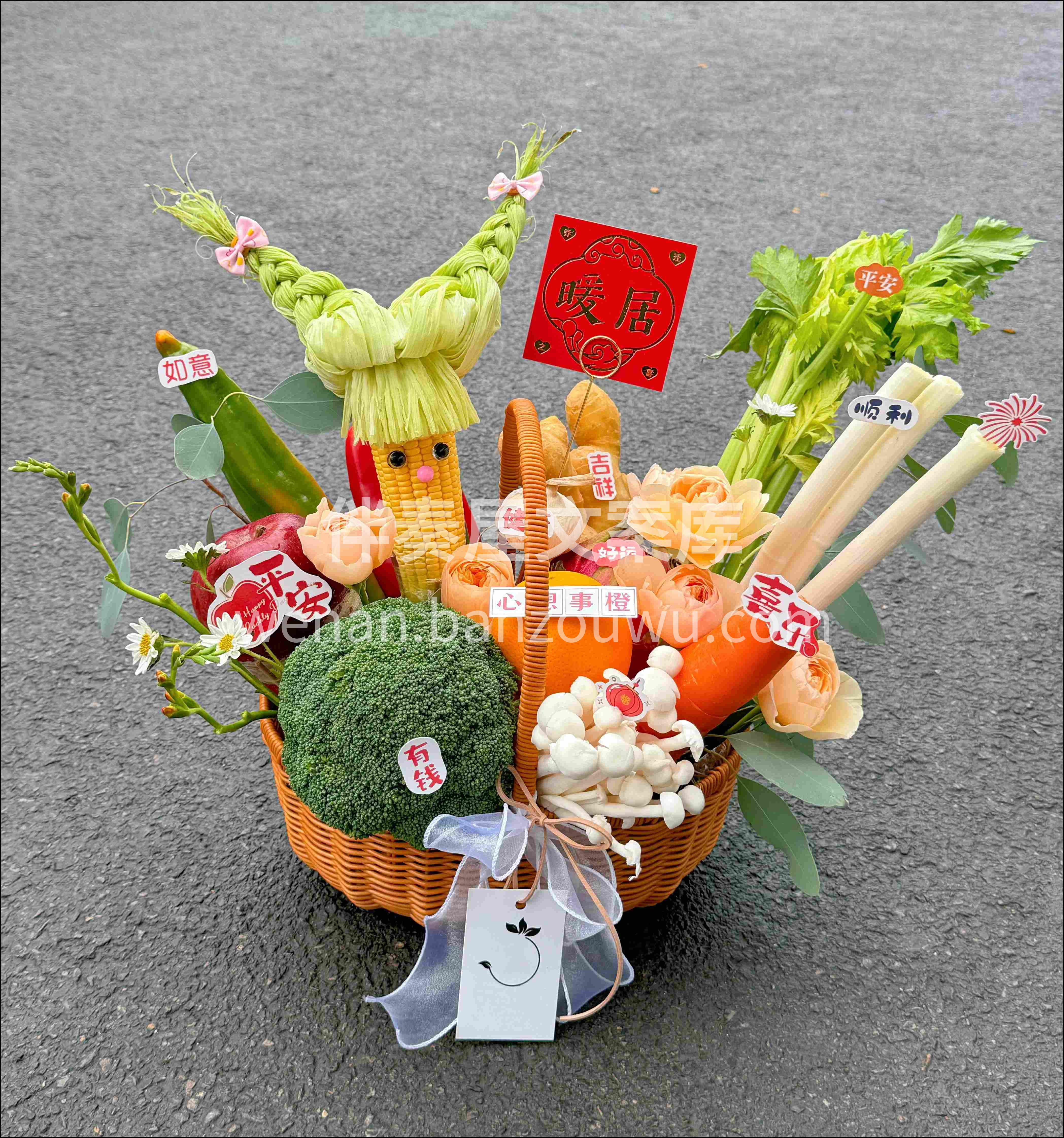 家财万贯蔬菜花篮 🥬送菜新风潮 不仅能吃 配图2