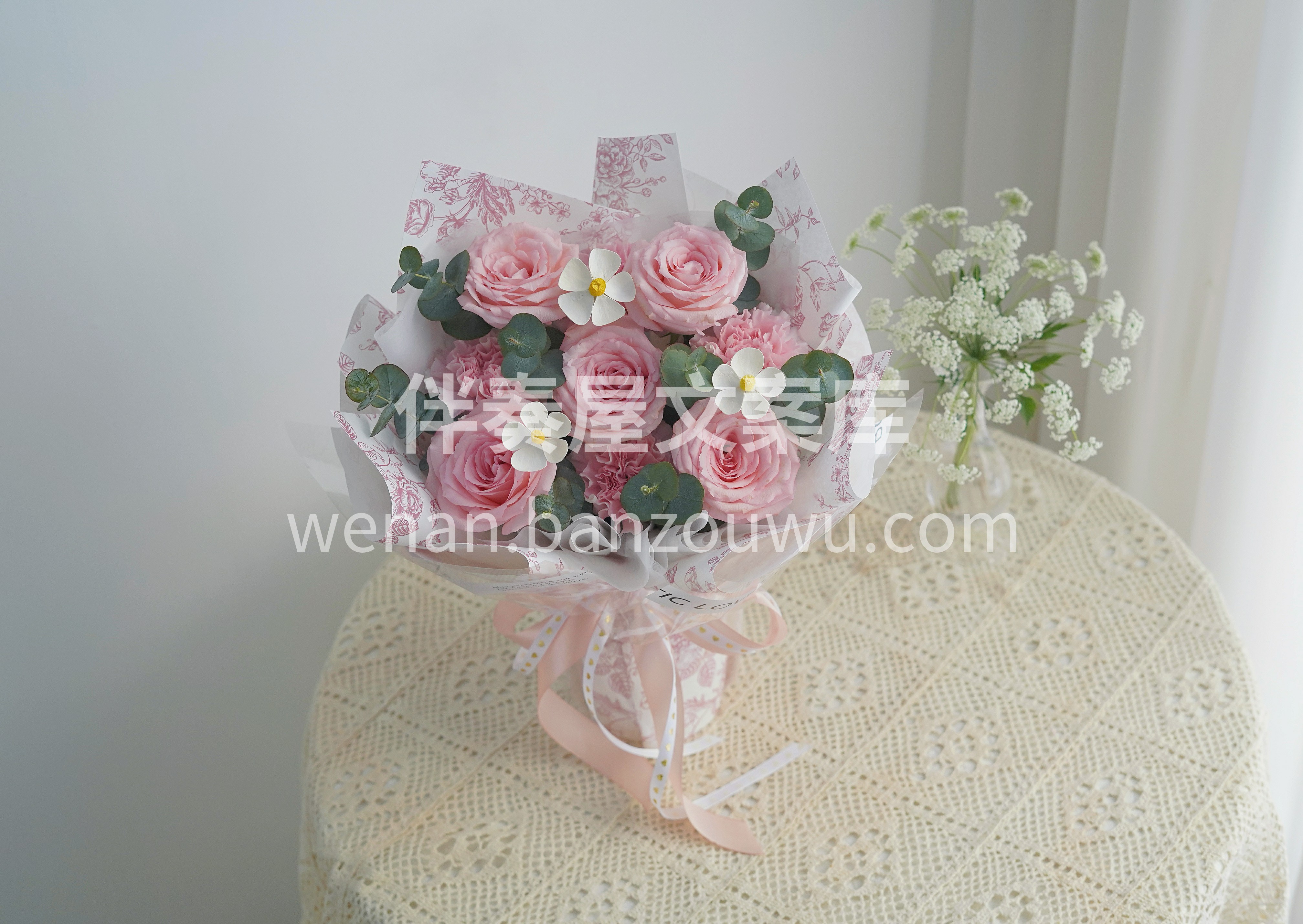 #粉色系母亲节小花束🌷 🍃一生的温柔浪漫 要给妈妈一份🎐 配图2