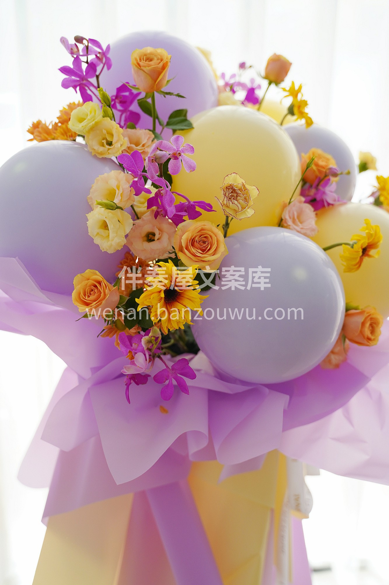 高颜值的气球开业花篮~ 💐鲜花➕🎈气球的结合 色调明亮活泼， 配图5