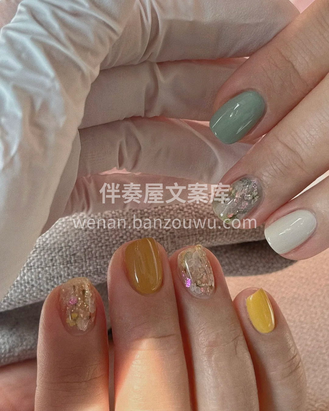#今日美甲分享 春夏配色🧩