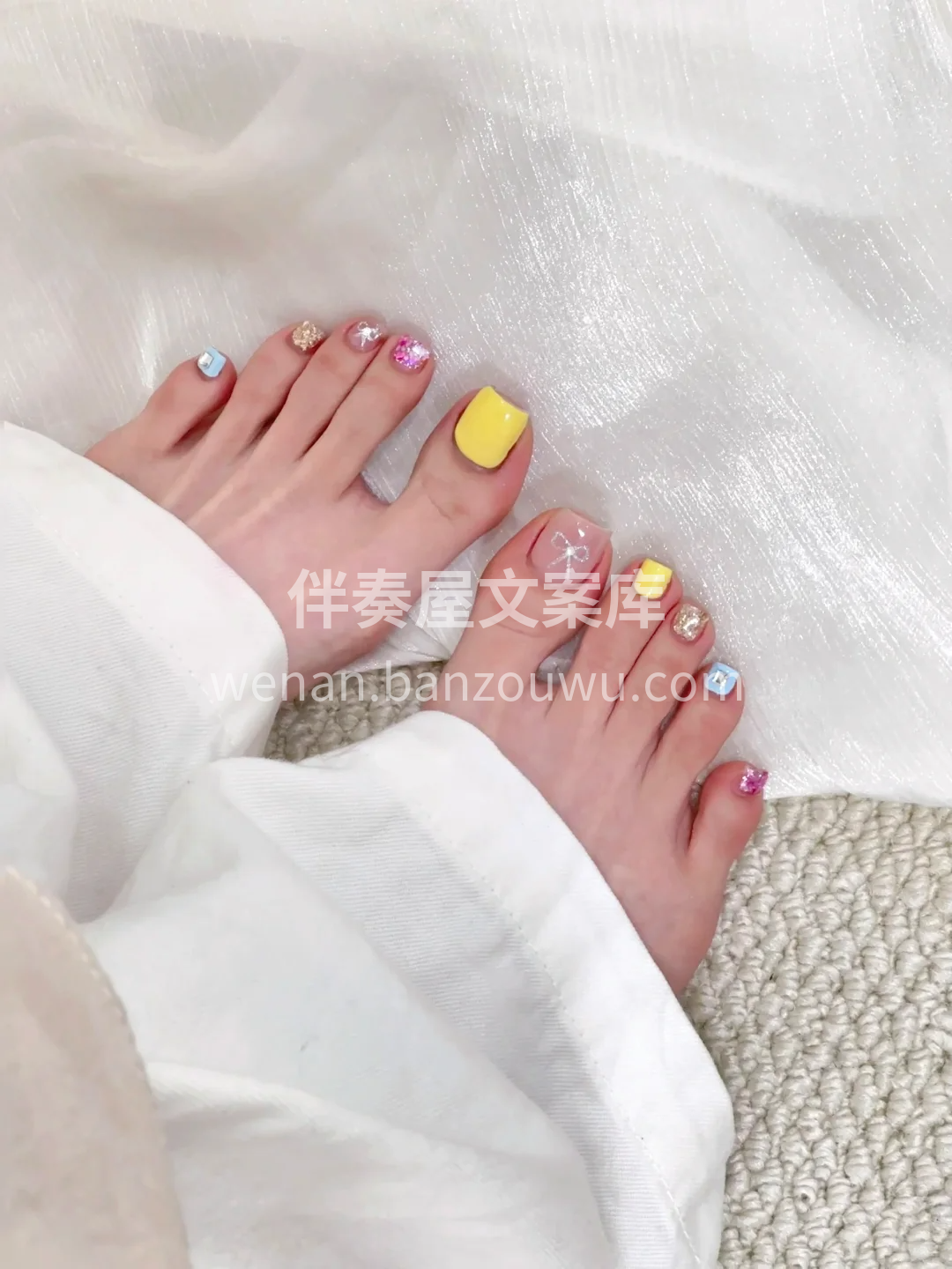 春日游园会｜彩色多巴胺糖果脚美甲💐💛