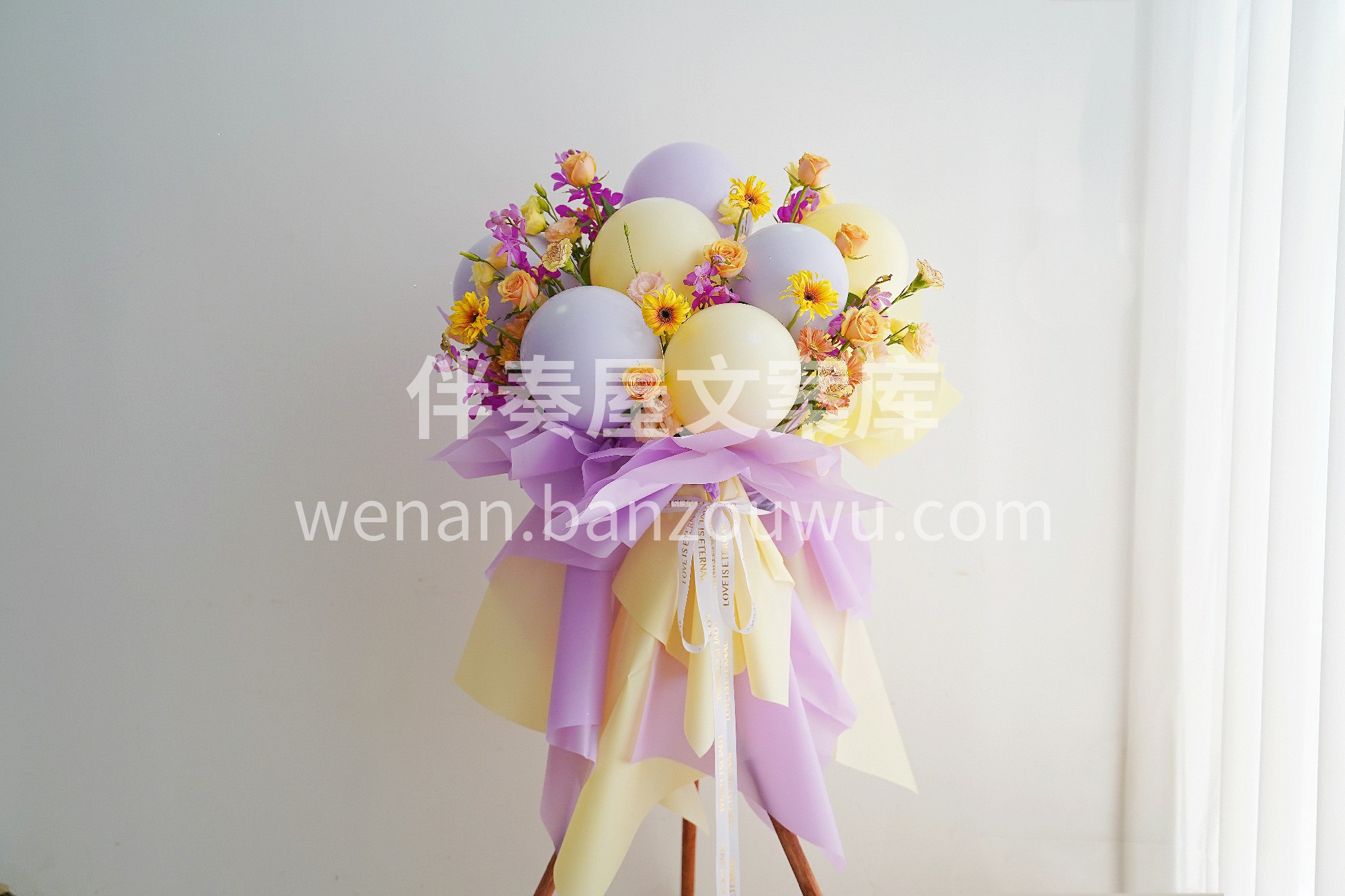 高颜值的气球开业花篮~ 💐鲜花➕🎈气球的结合 色调明亮活泼， 配图4