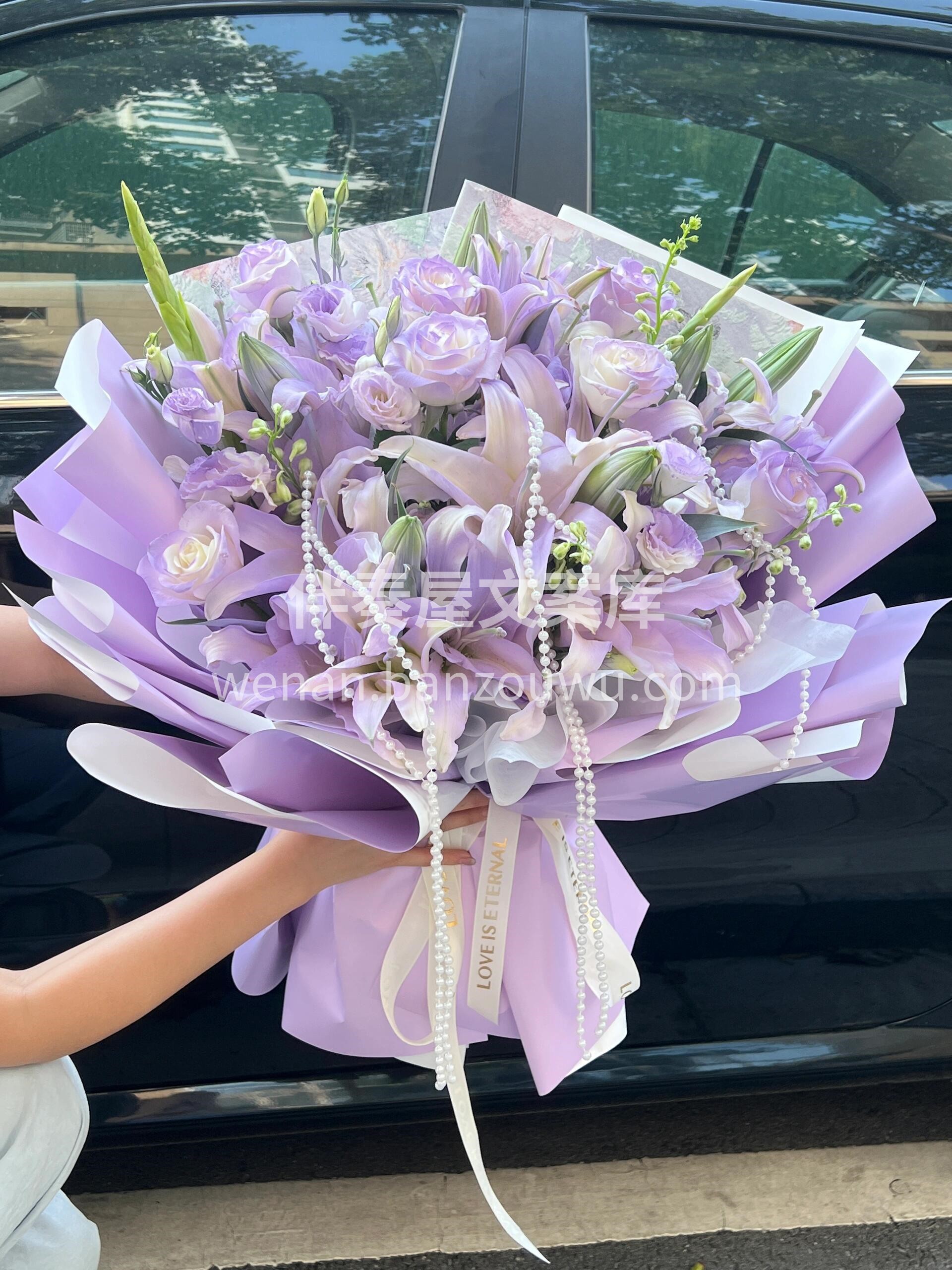 油画风格的花束🎨 百年好合 💐百事顺意 关于一场紫色的梦境🌼 配图2