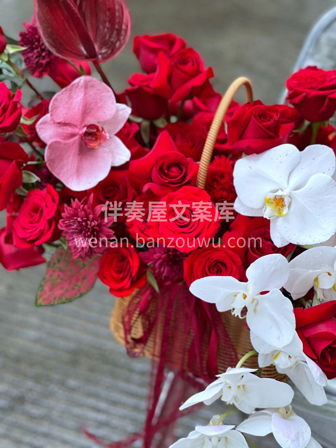 客订手提花篮 拥拥簇簇的花朵聚在一起 有 配图2