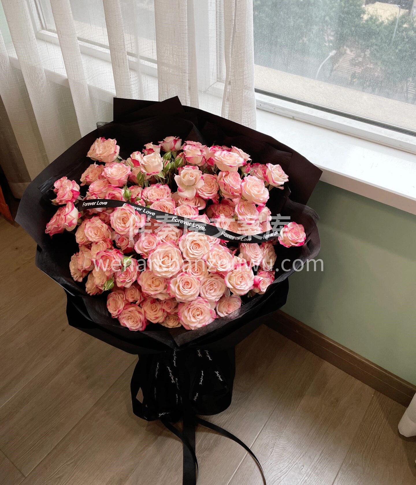 💐折射泡泡花束 奶油质感的粉白色花瓣🌸  配图2