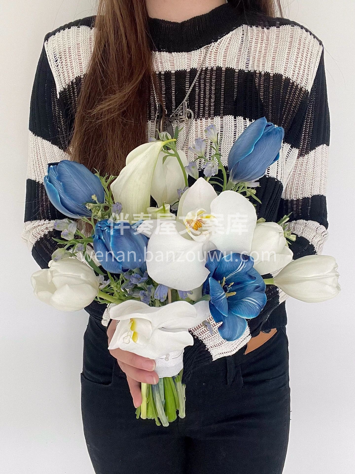 准备了两天的手捧花💐 墨尔本午夜蓝💙定制 配图2
