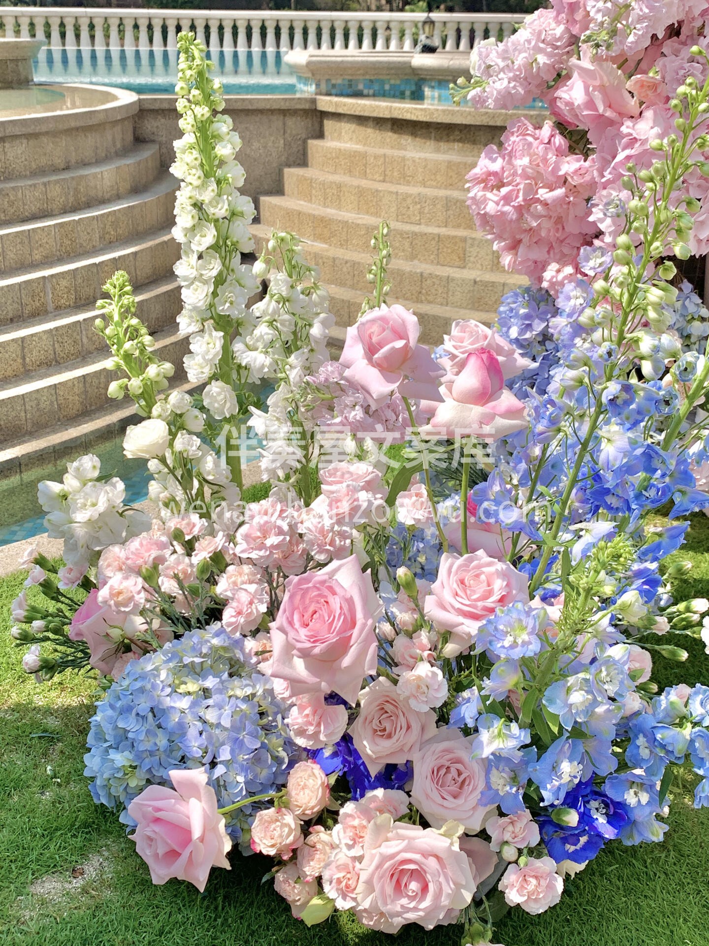 绝美的小型餐桌瀑布花🌸 在阳光☀下散发着 配图3
