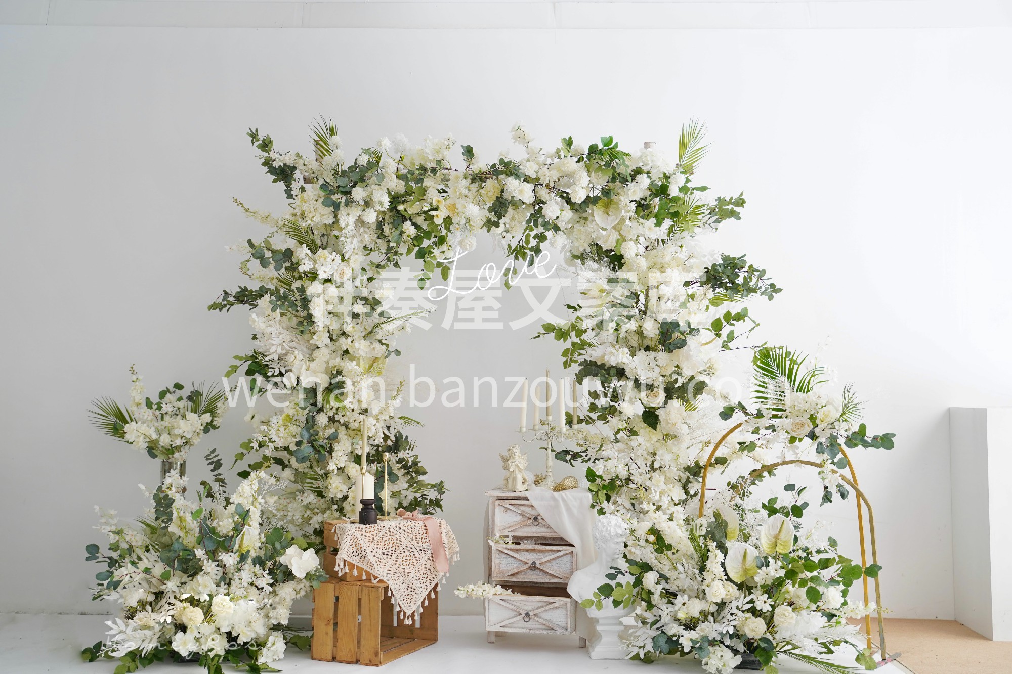 求婚花艺拱门定制~ 鲜花拱门无论用作表白 配图1