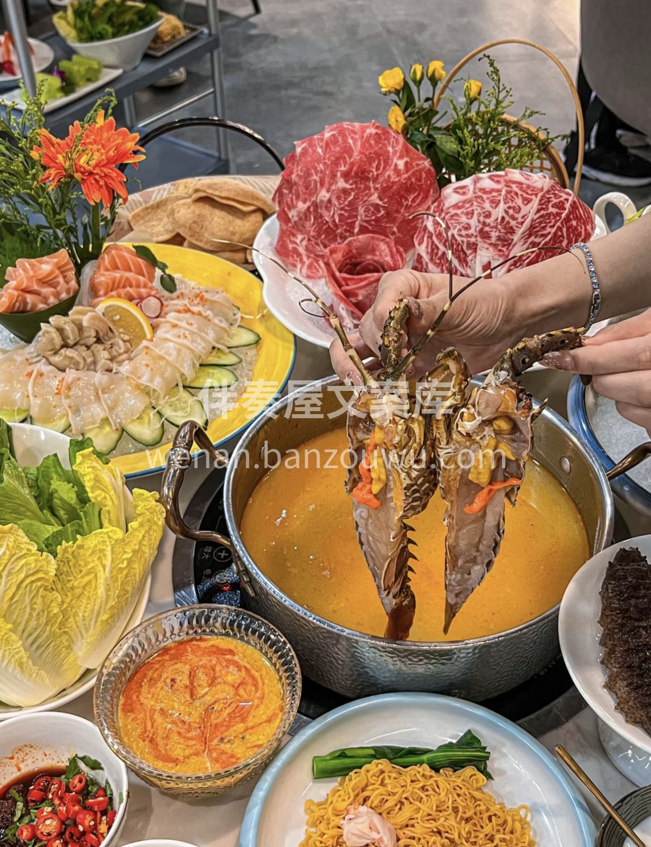 鲜香的海鲜火锅，满满一锅海味。鲜虾、肥蟹 配图1
