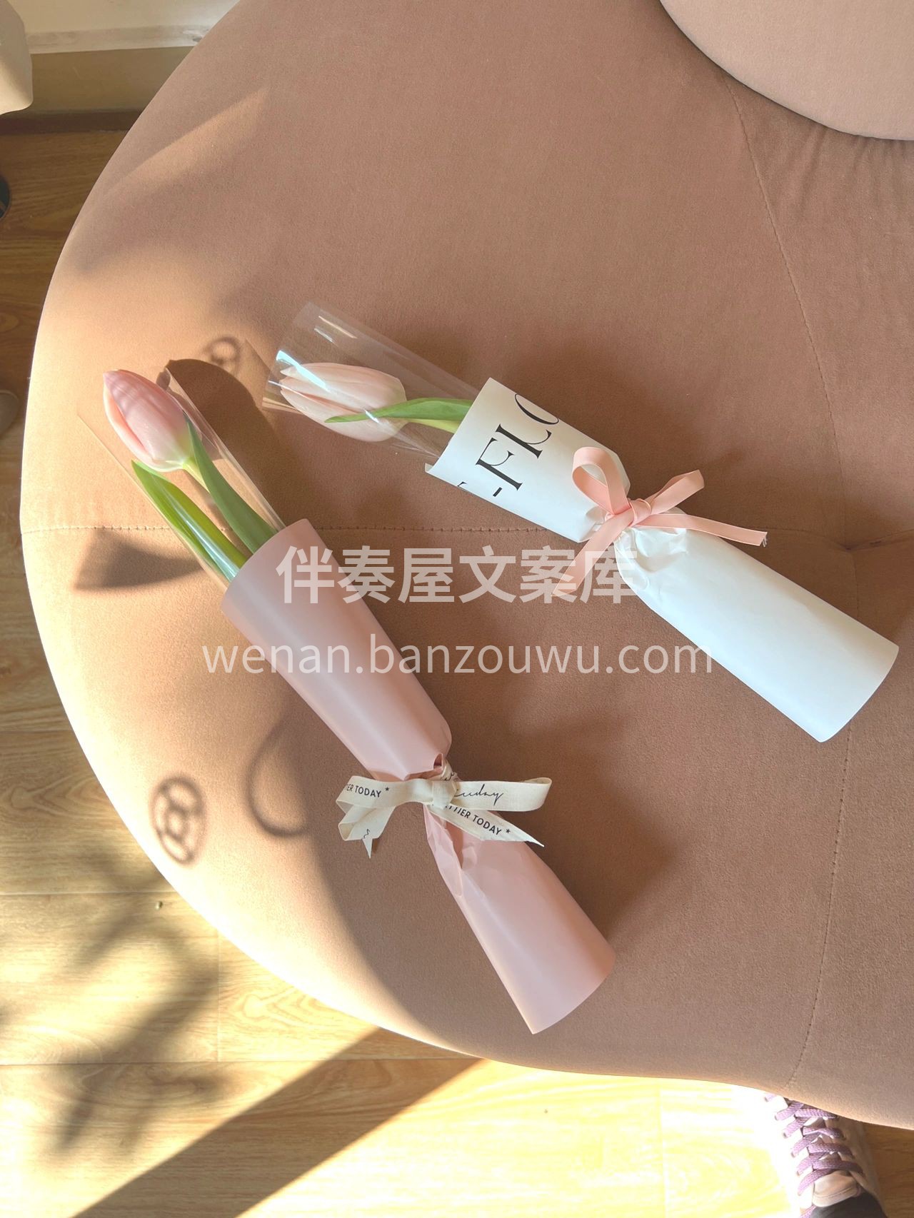单支郁金香简约小花束 郁金香🌷真的是治愈 配图1