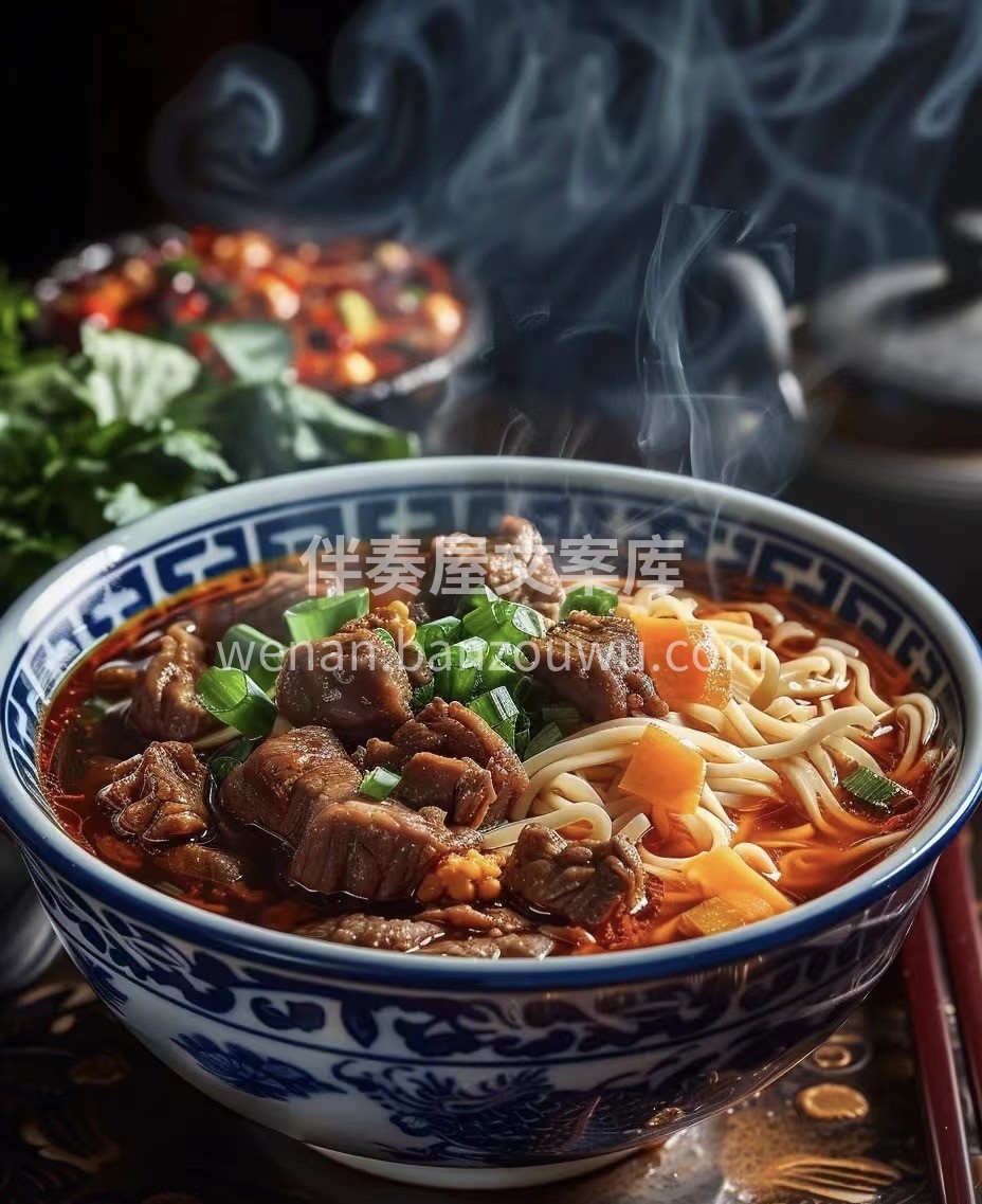 豪华版牛肉面，牛肉软烂入味，肉香加劲道的 配图1