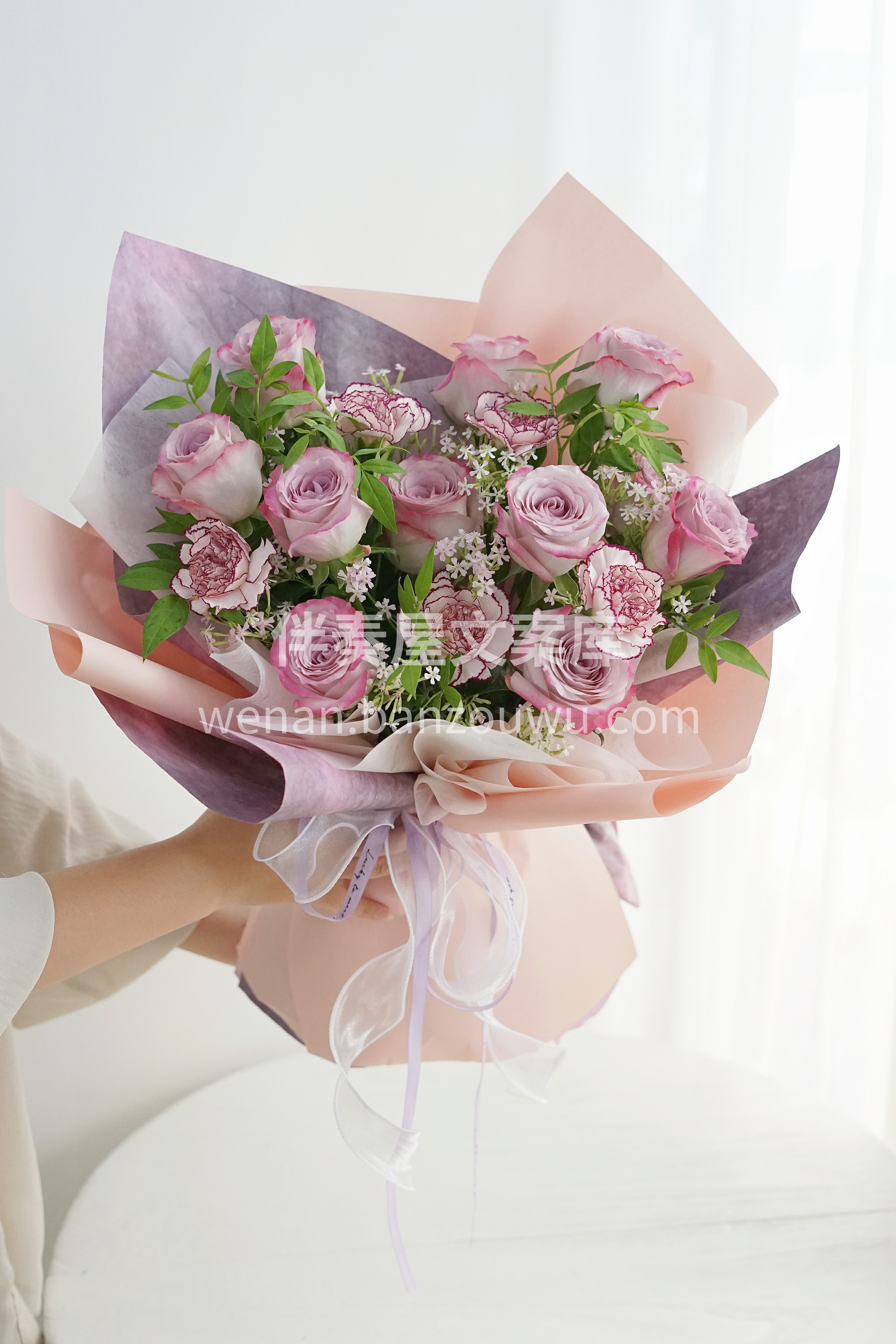 11朵气场玫瑰混搭花束🌸 💜紫色果然自带 配图3