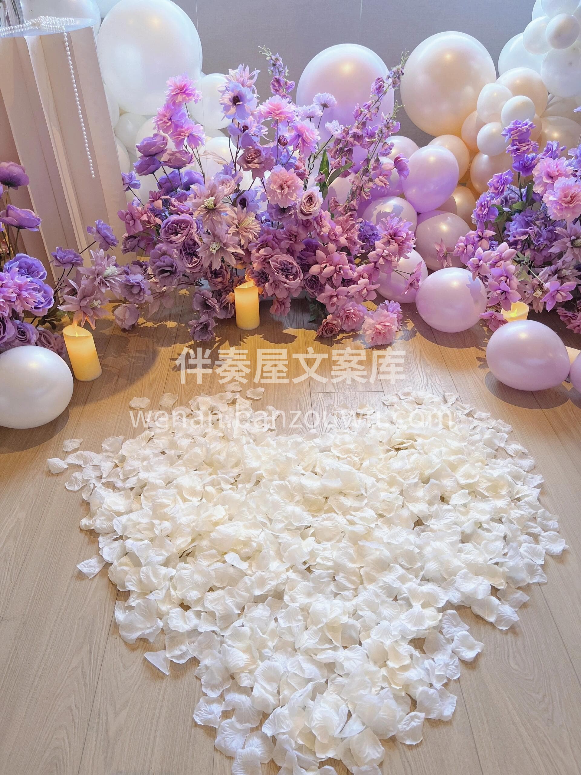紫色系求婚布置💜 与众不同的紫色系风格💍 让这场求婚有了不一 配图3
