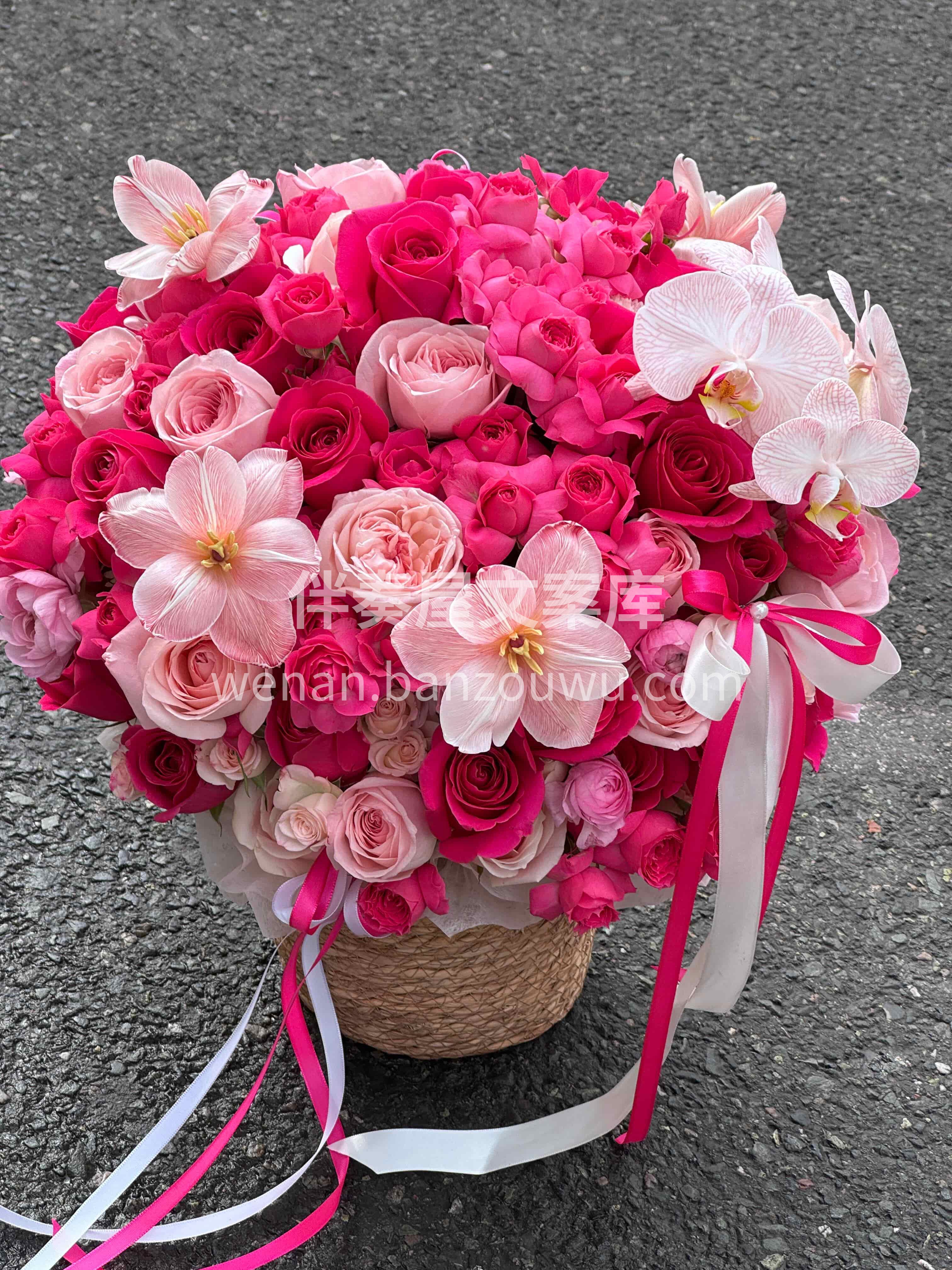 赴约美好🌷就送这桶玫粉浪漫💗 圆形承圆满🫧玫粉寄深情🌸 配图2