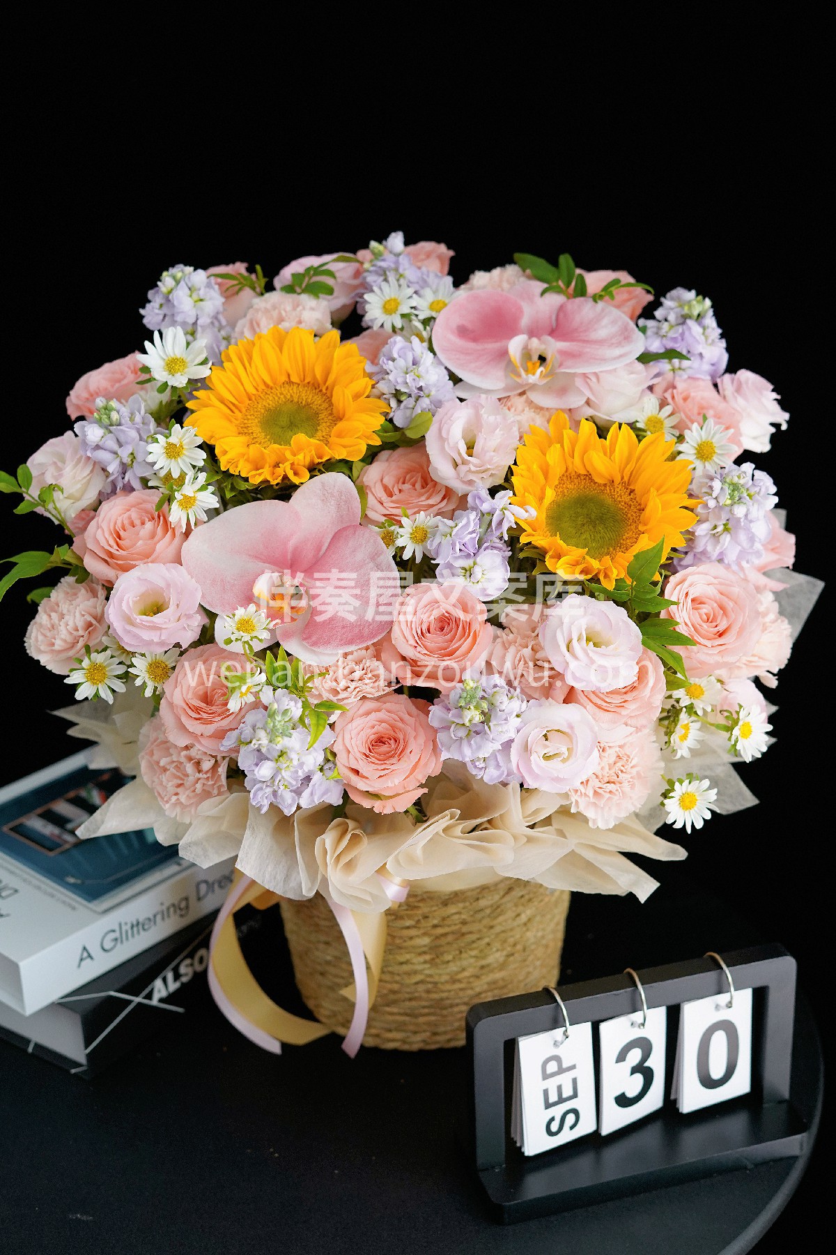 客户给12岁小女孩送的 粉色系🌼🌺向日葵抱抱桶 这也太梦幻少 配图2