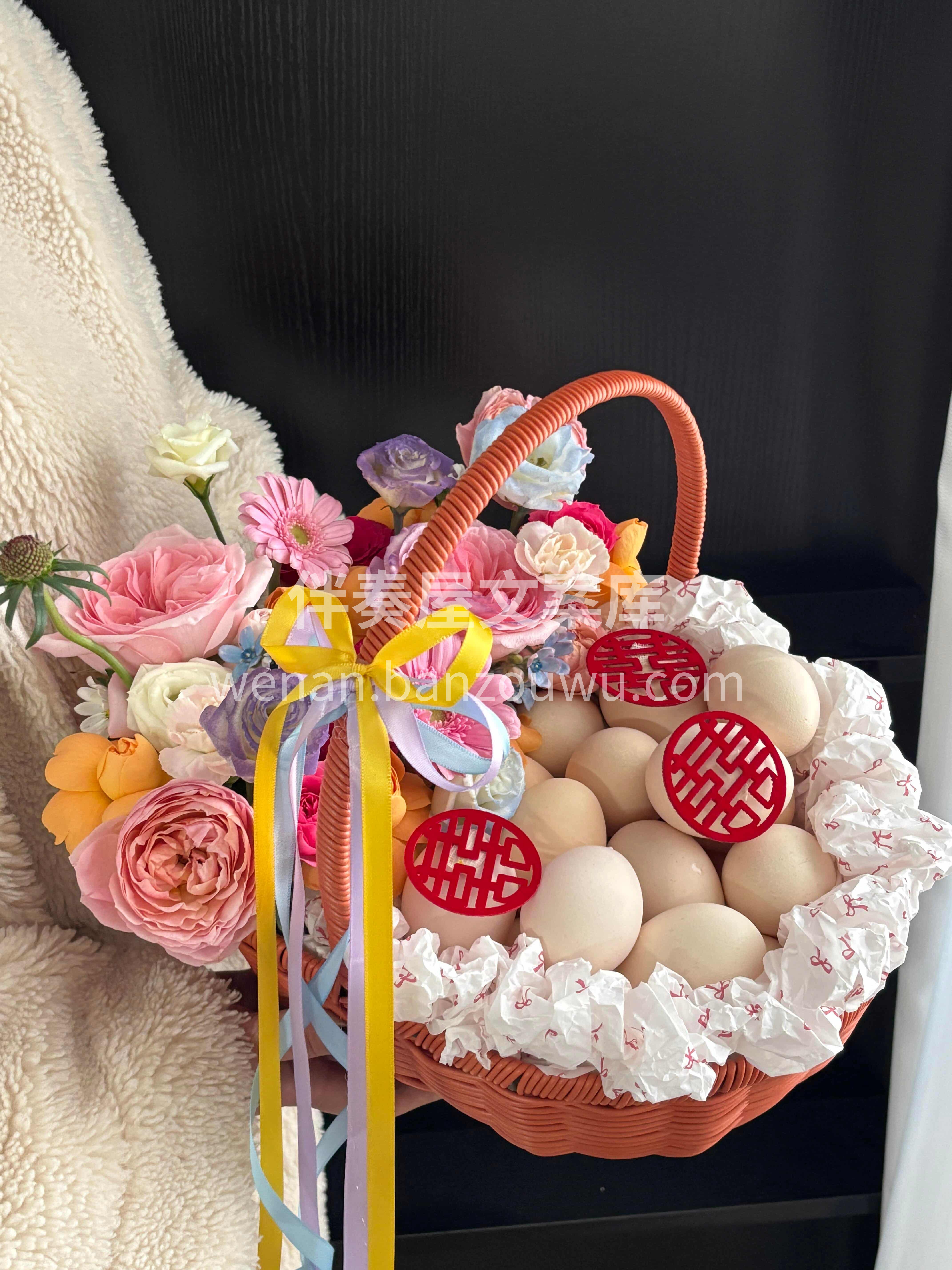 鸡蛋手提花篮🎀 藏着最实在的关怀❤️ 愿你吃得健康✨过得舒心 配图1