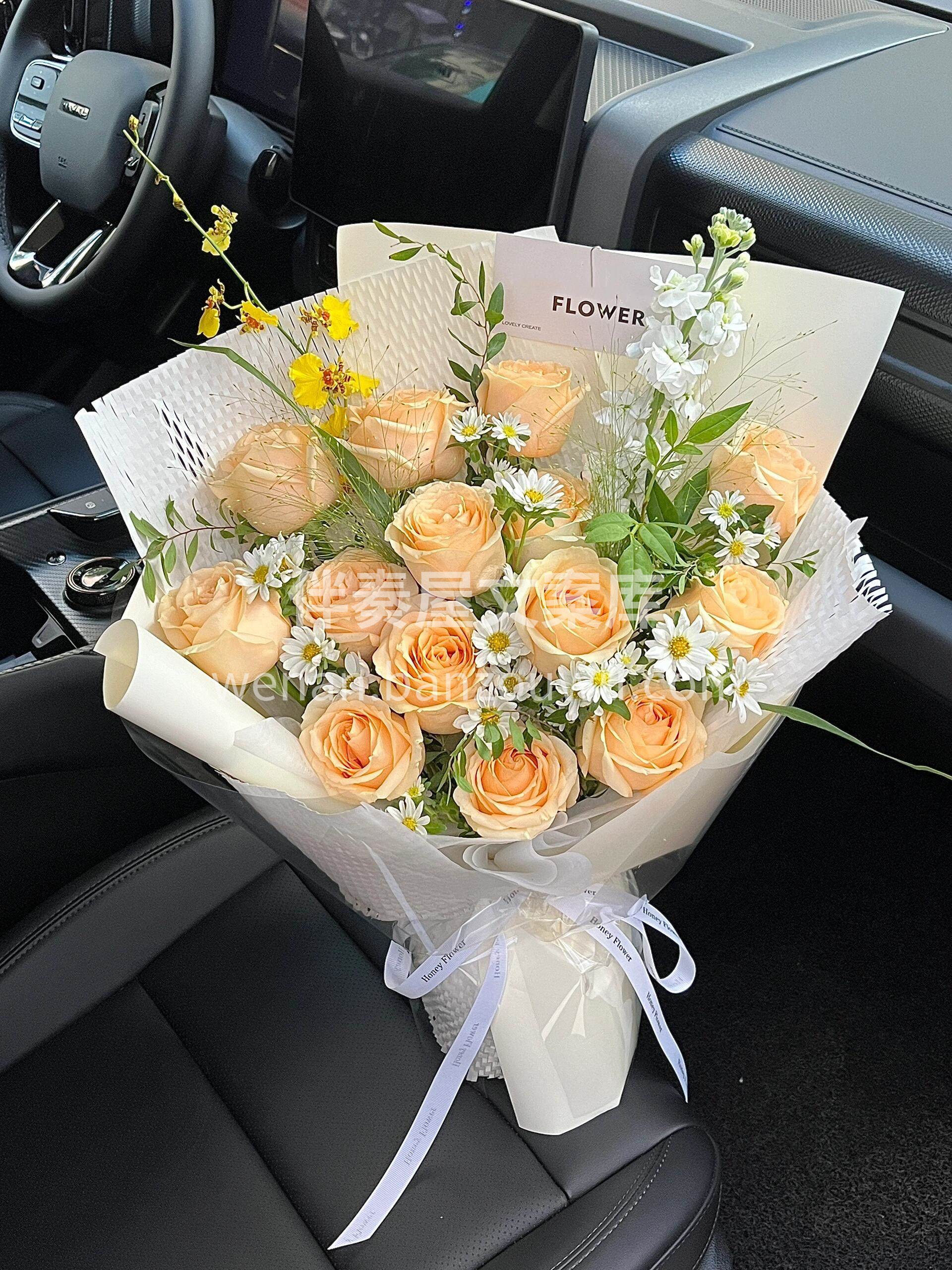 💛香槟玫瑰花束 不必等节日 今天的你🌼  配图2