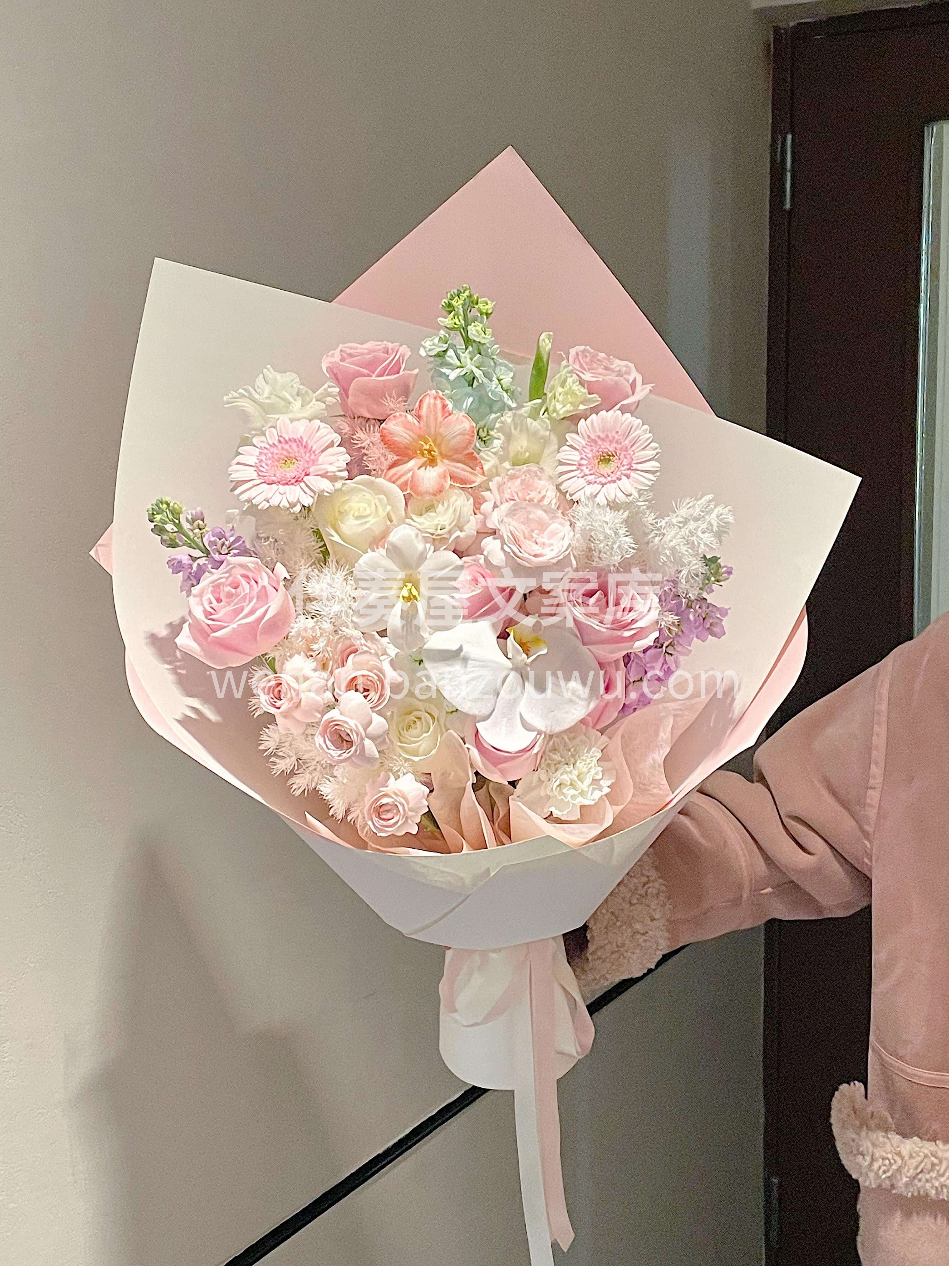 藏在花里的温柔🌸是粉色的偏爱 粉系浅甜🌸花姿轻软🌷治愈入心❤ 配图2