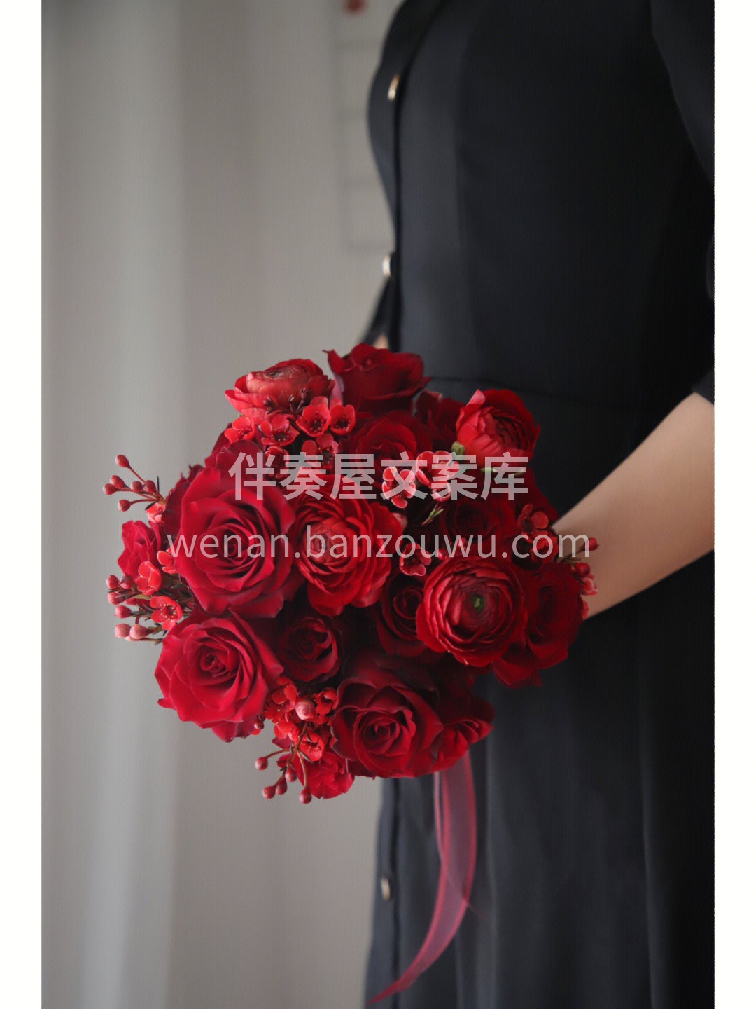 客订新娘手捧花 红色系手捧花🌹，经典又应 配图2