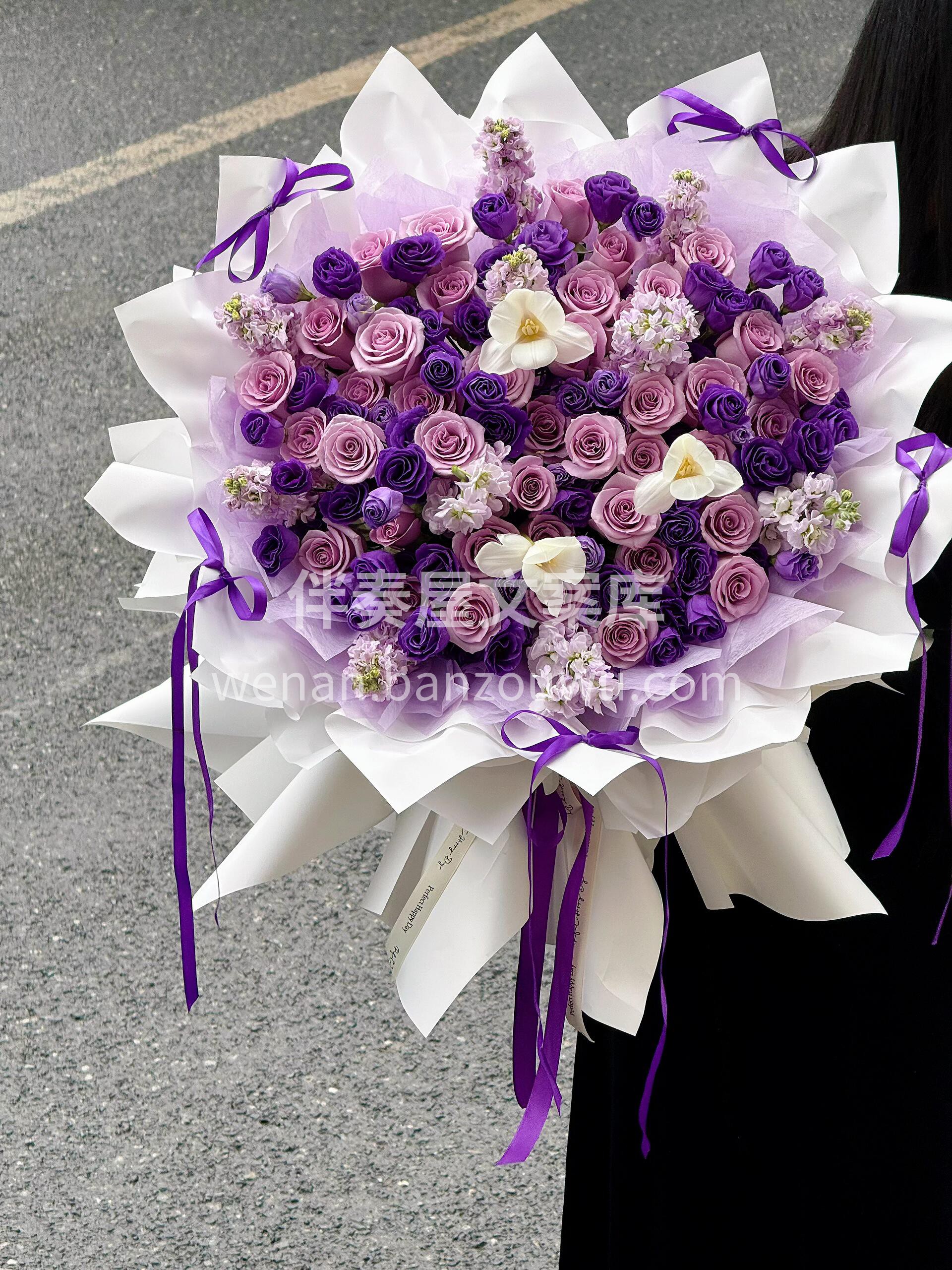 海洋之歌玫瑰花束💜 冷艳又高级 💃完全是 配图1